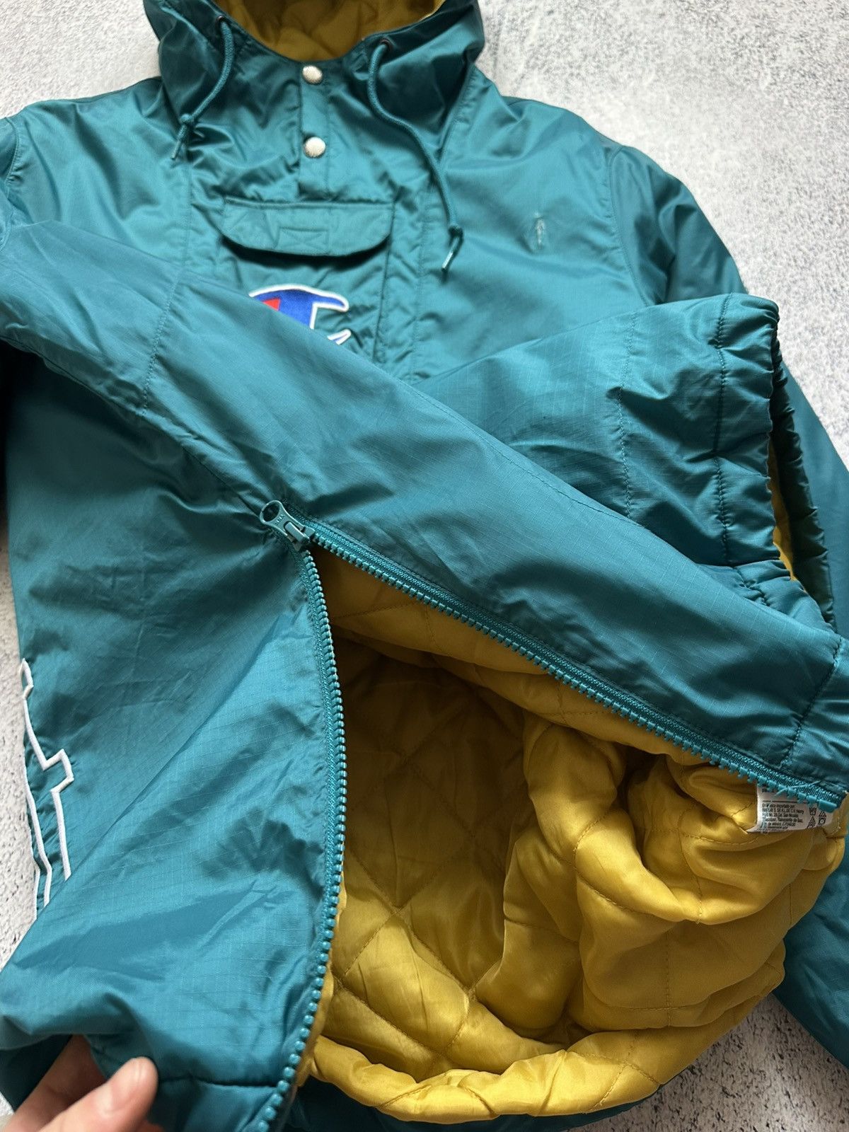 Champion × Supreme SS/18 SUPREME x CHAMPION PULLOVER PARKA JACKET TEAL SIZE M Size US M / EU 48-50 / 2 - 16 Thumbnail