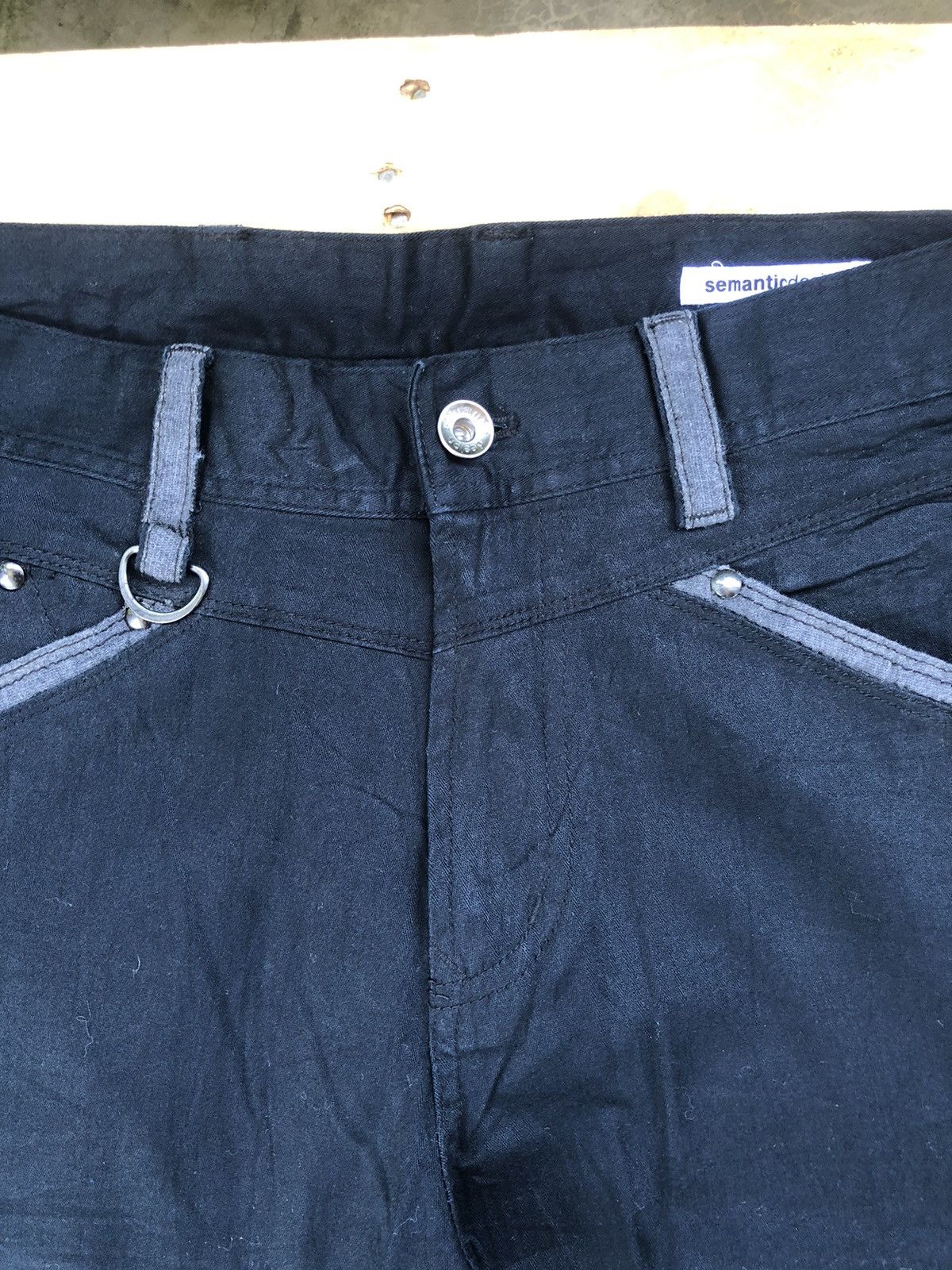 Japanese Brand × Vintage × semanticdesign Vintage Japanese Brands Semantic Design Black Pants Size US 34 / EU 50 - 5 Thumbnail