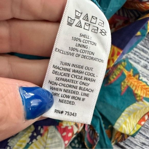 Cynthia Rowley Cynthia Rowley 100% Cotton Tropical Floral Multicolor Wrap R Size 30" / US 8 / IT 44 - 7 Thumbnail