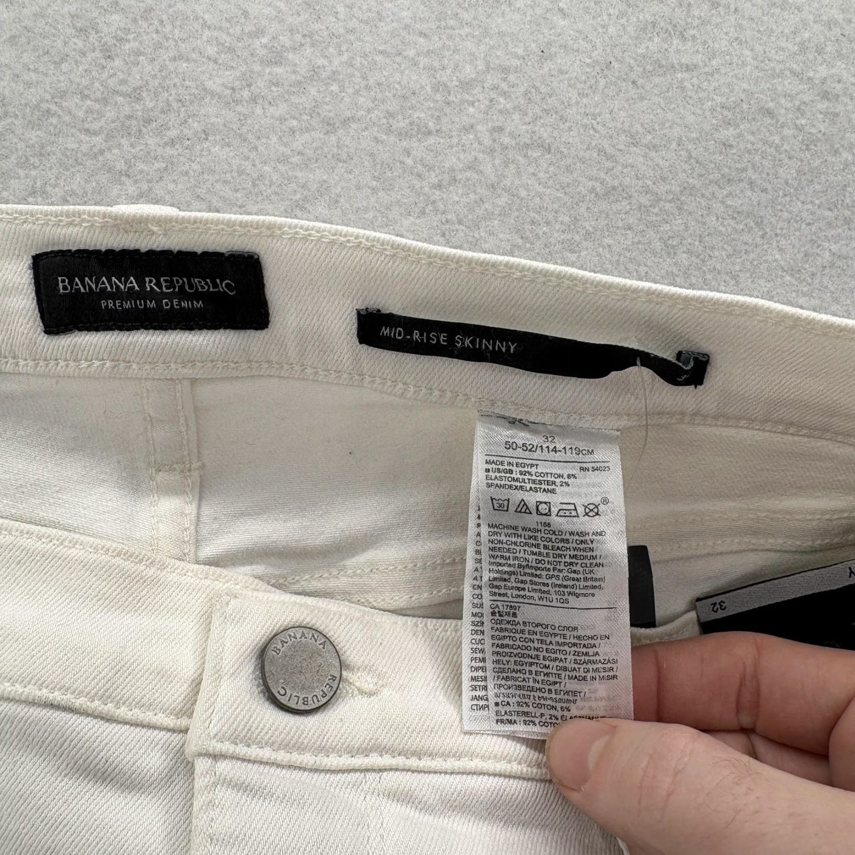 Banana Republic Banana Republic Jeans Womens 32 White Mid Rise Skinny Ankle Stretch Denim NWT Size 24" / US 00 / IT 34 - 5 Thumbnail