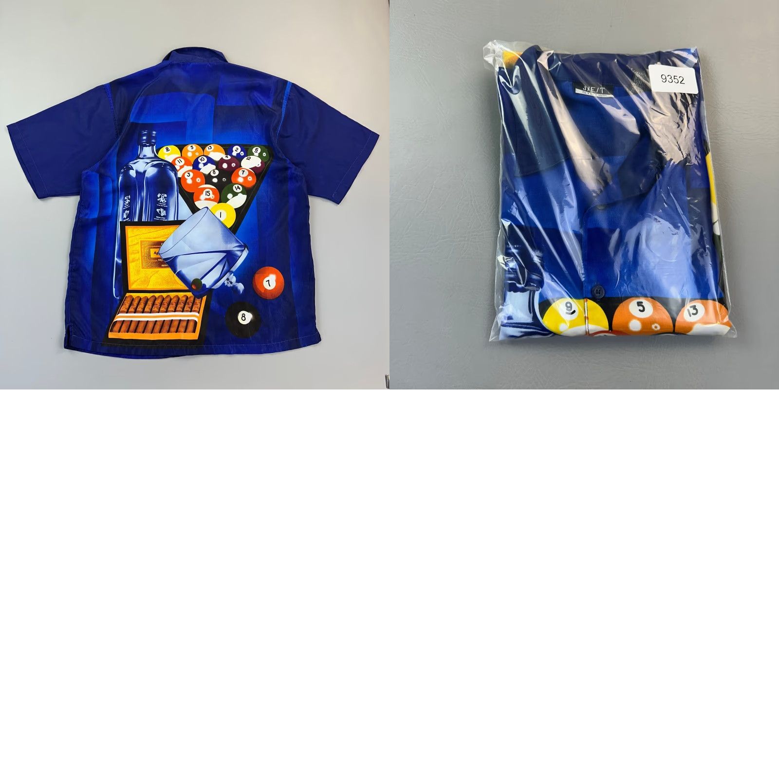 Vintage Vintage J/E/T STRTWR Shirt Mens Large Blue Pool Billiards Cigar Button Up Y2K Size US L / EU 52-54 / 3 - 8 Thumbnail