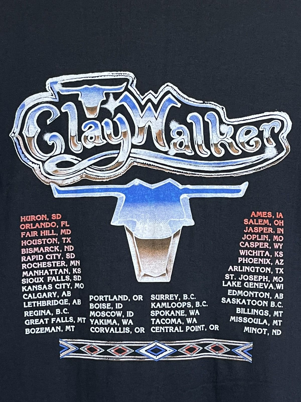 Band Tees VINTAGE 90s CLAY WALKER COUNTRY MUSIC BAND T SHIRT Size US L / EU 52-54 / 3 - 4 Thumbnail