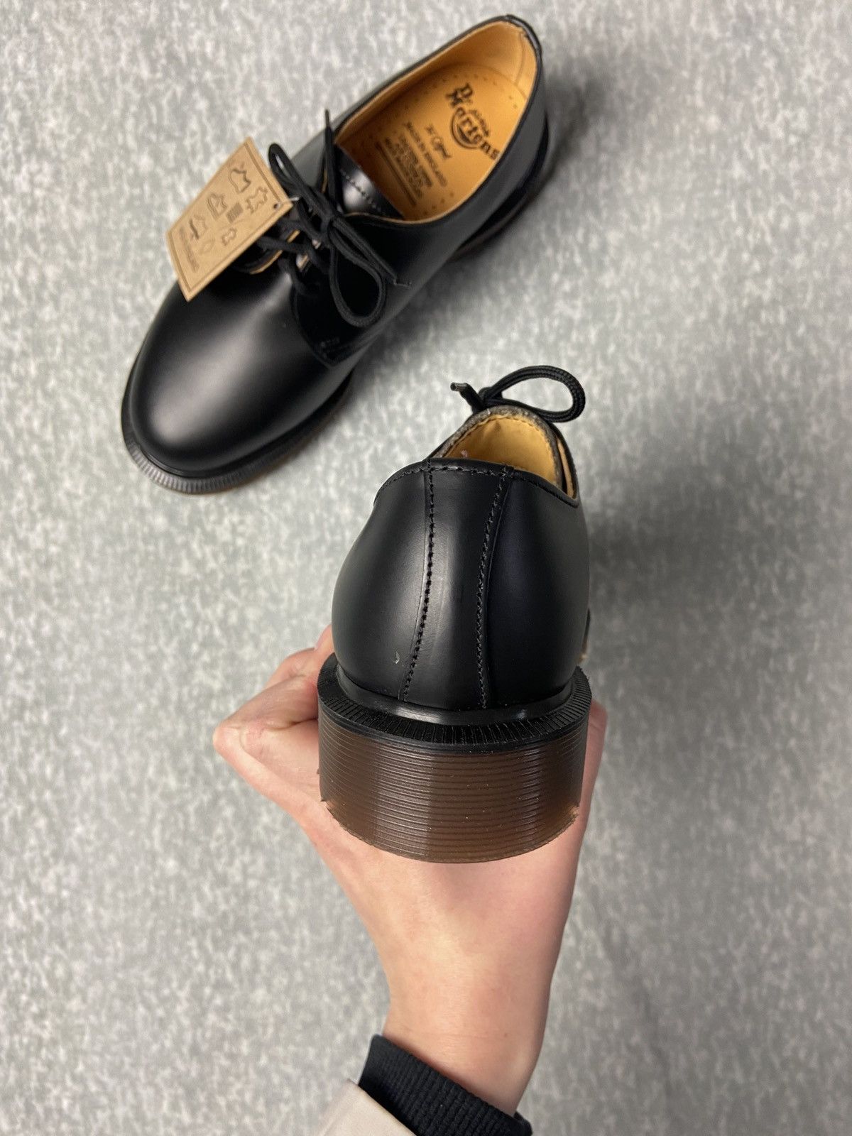 Dr. Martens Dr. Martens 1461 PW Black Smooth Leather Oxford Shoes Size US 6.5 / IT 36.5 - 4 Thumbnail