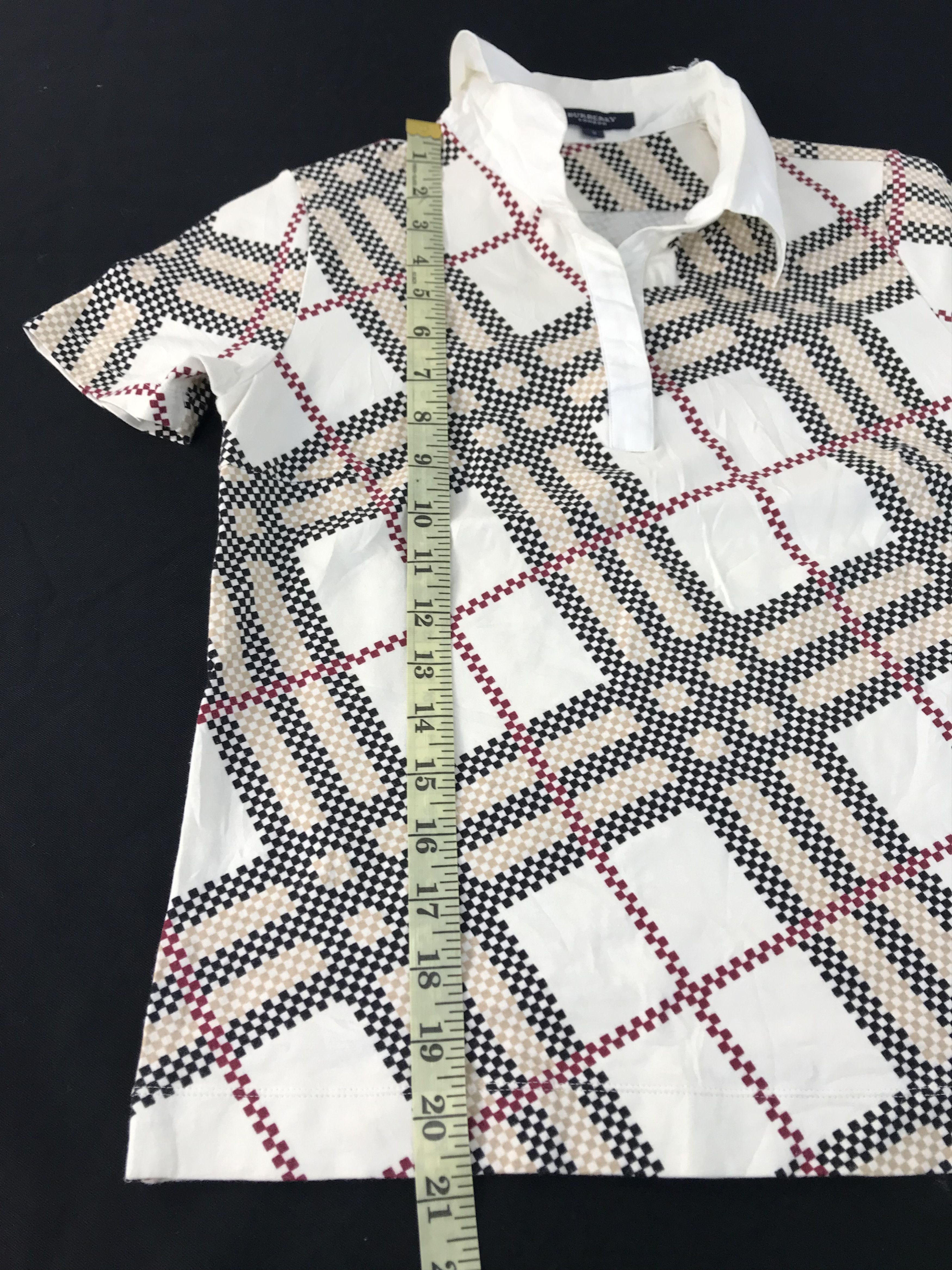 Burberry Burberry London Checked Monogram Polo Tee T-shirt Size S / US 4 / IT 40 - 10 Thumbnail