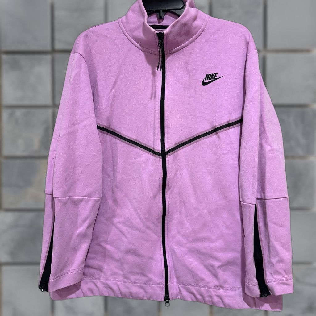 Nike Nike Sweatshirt Jacket L Pink Full Zip Track Activewear Womens Oversized STAINS Size L / US 10 / IT 46 - 1 Thumbnail