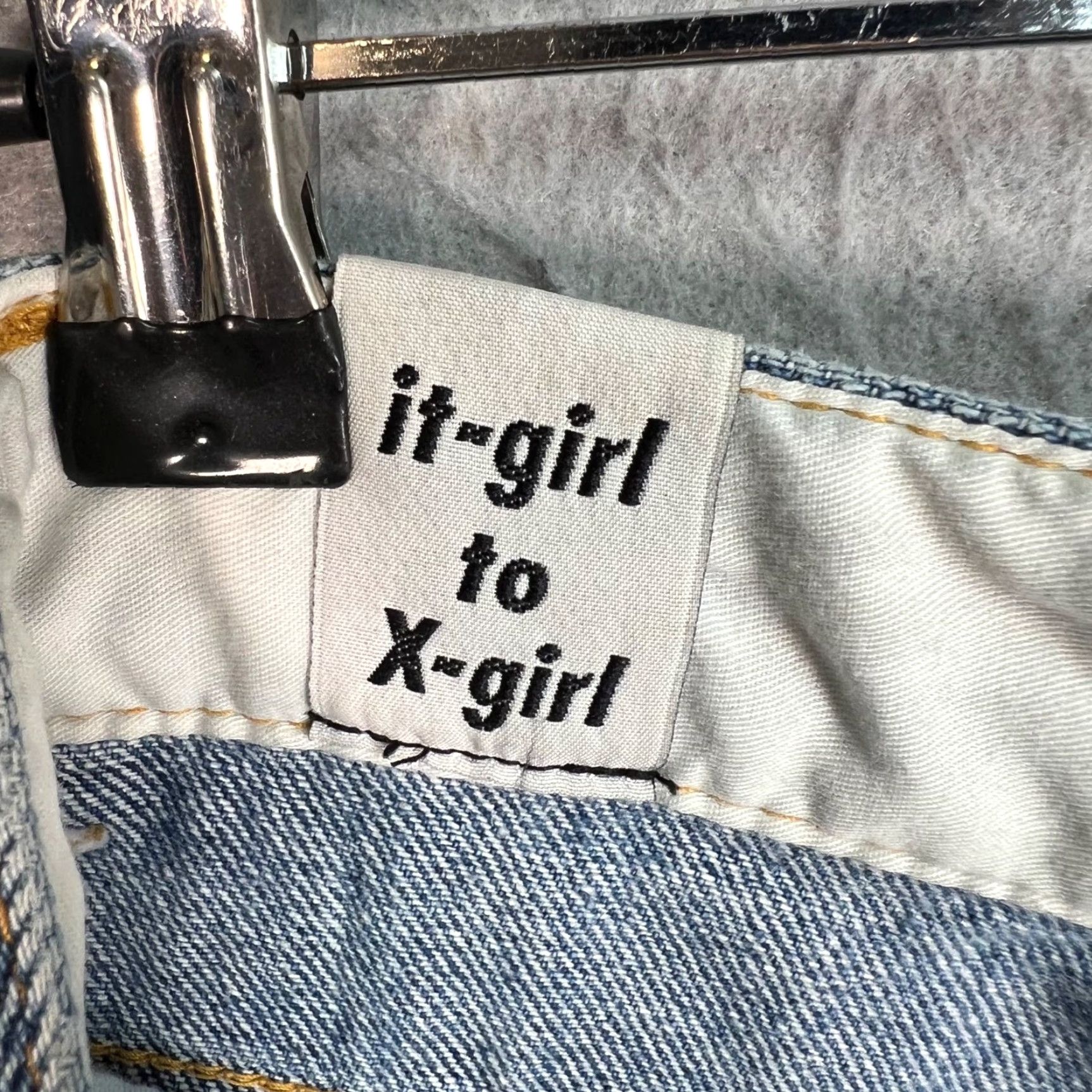 Vintage X-Girl Jeans Size 2 High-Waist Wide-Leg Denim Cotton Blue Womens Size 26" / US 2 / IT 38 - 4 Thumbnail