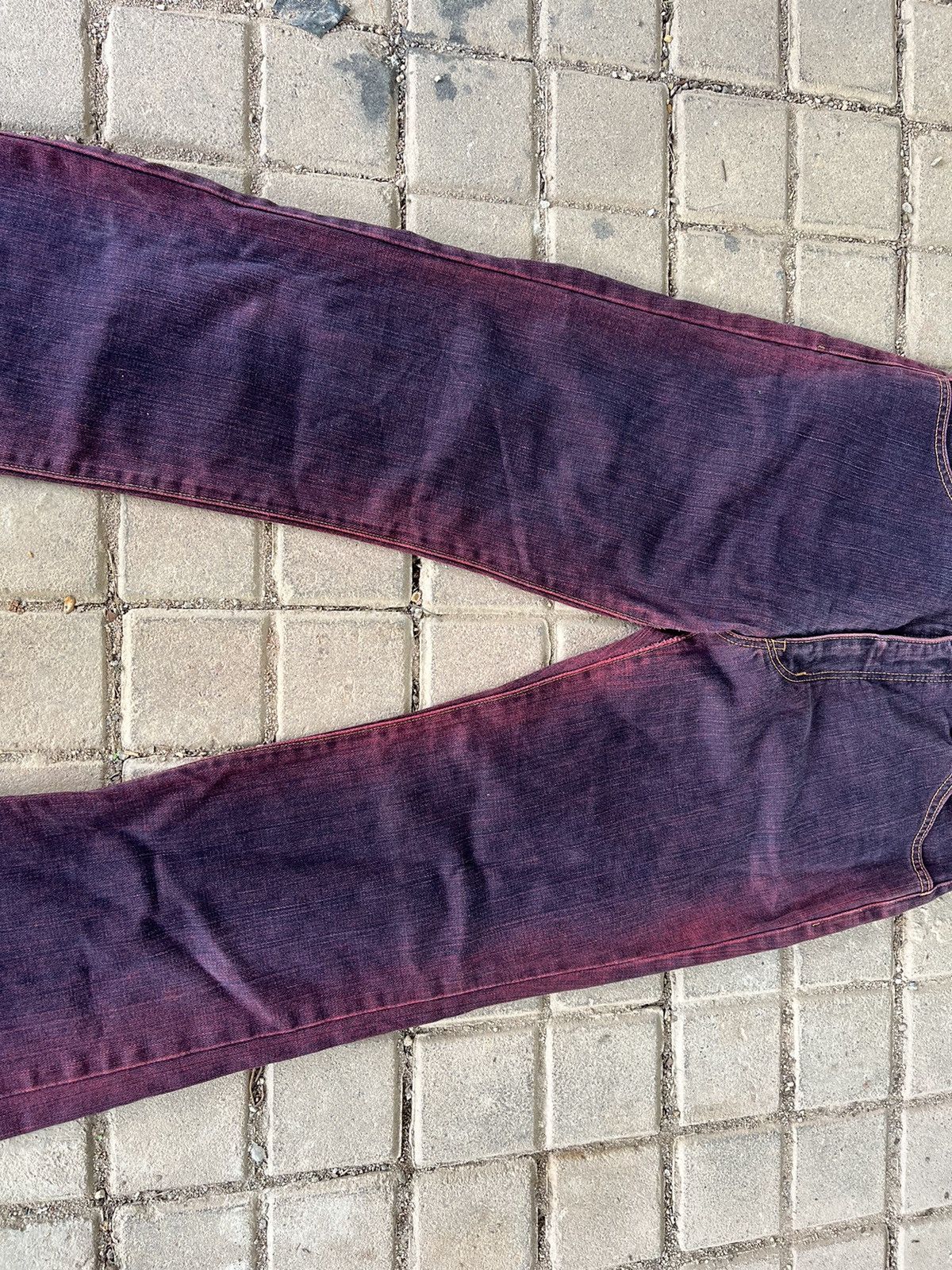 Hysteric Glamour × Japanese Brand × Wrangler Flare Crazy Purplewash Wrangler Denim Size US 29 - 5 Thumbnail