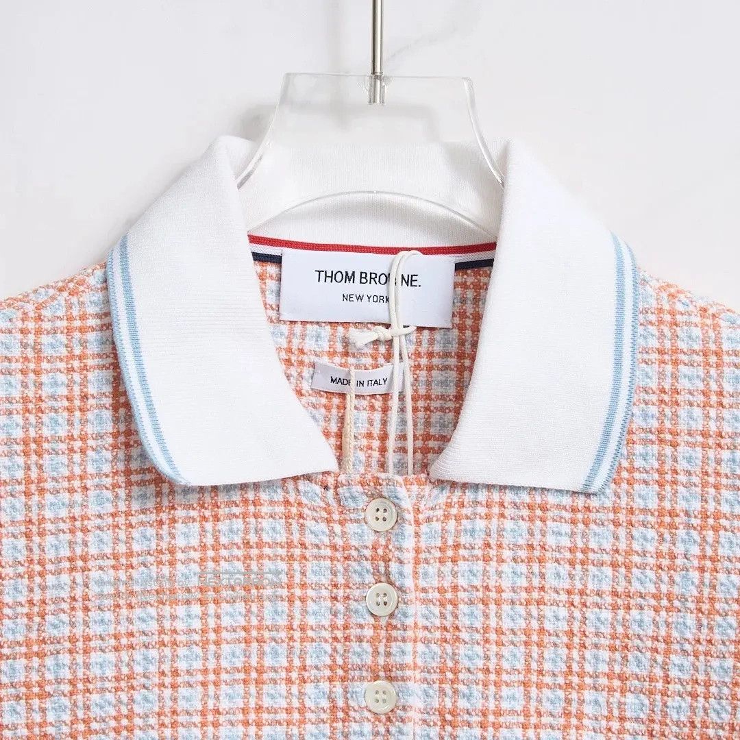 Thom Browne Thom Browne Women’s Check Polo Shirt Size M / US 6-8 / IT 42-44 - 2 Thumbnail