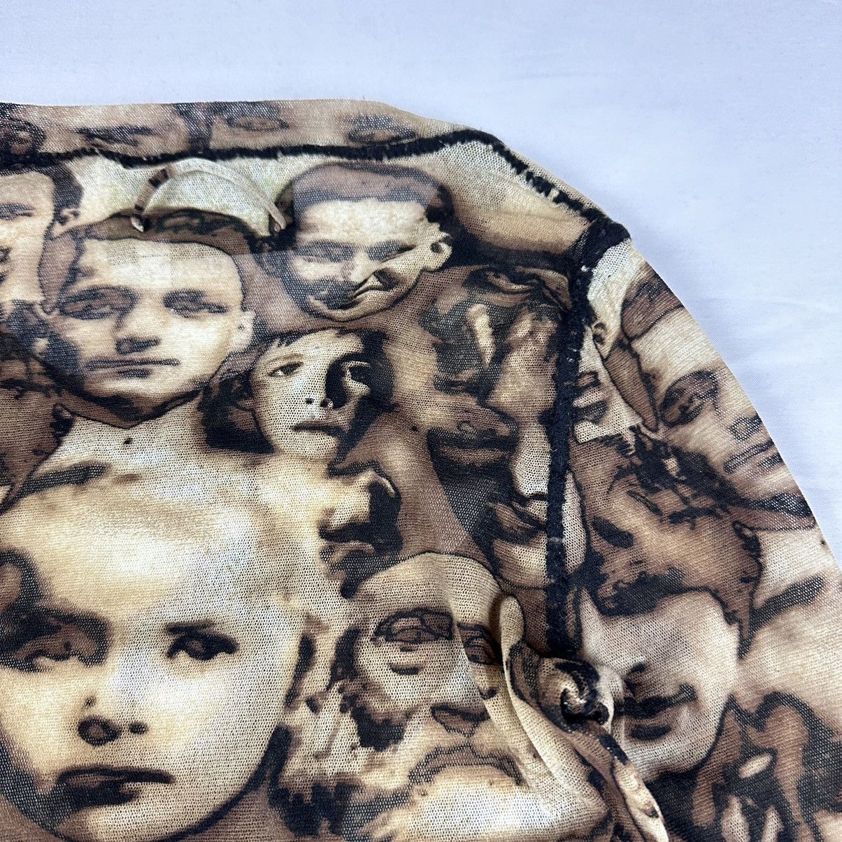 Jean Paul Gaultier Jean Paul Gaultier Maille Femme Sheer Face Print Mesh Top Size S / US 4 / IT 40 - 9 Thumbnail