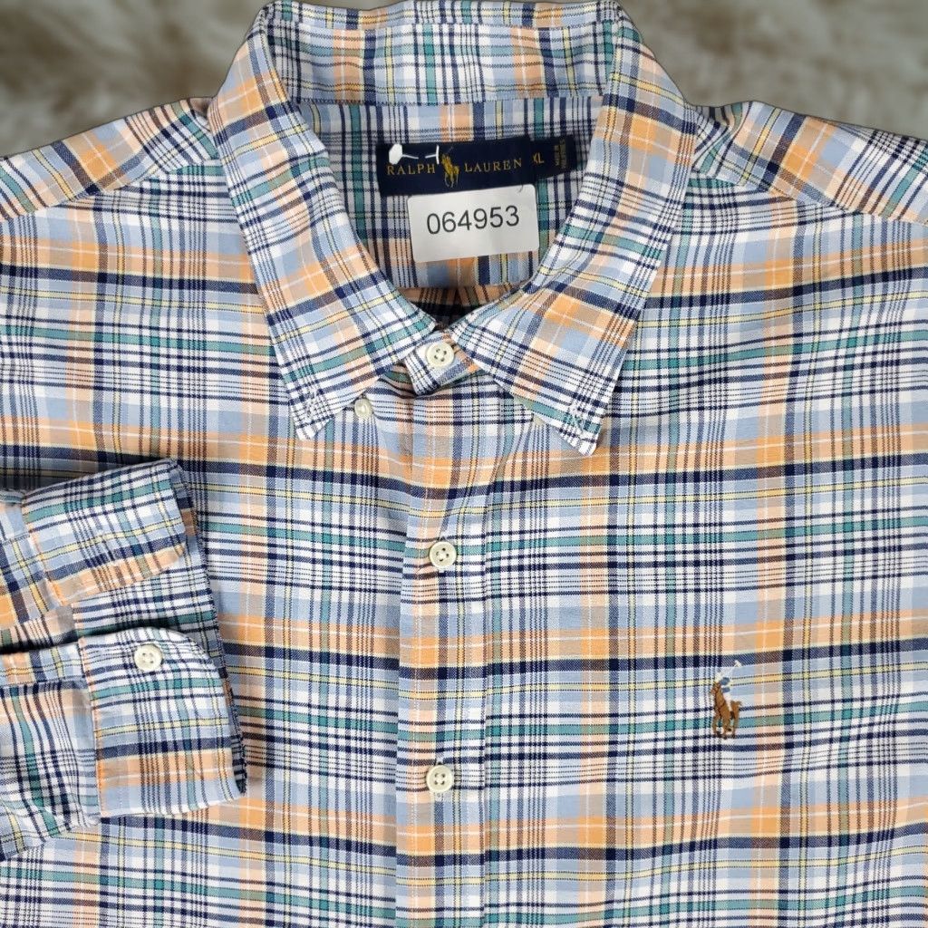 Ralph Lauren Ralph Lauren Shirt Mens XL Blue Plaid Pony Casual Button Up Long Sleeve Size US XL / EU 56 / 4 - 1 Thumbnail