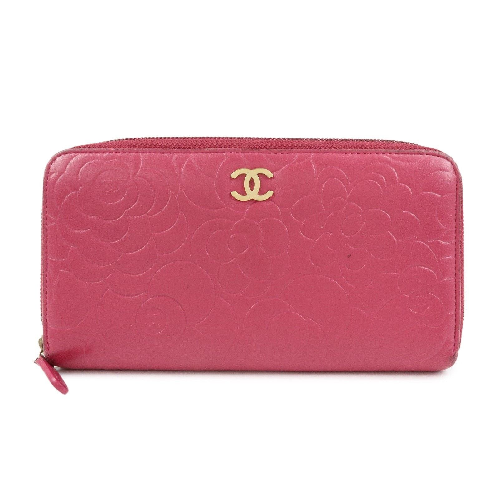 Chanel Chanel Camellia Round Zippy Wallet Lambskin Pink Size ONE SIZE - 1 Thumbnail