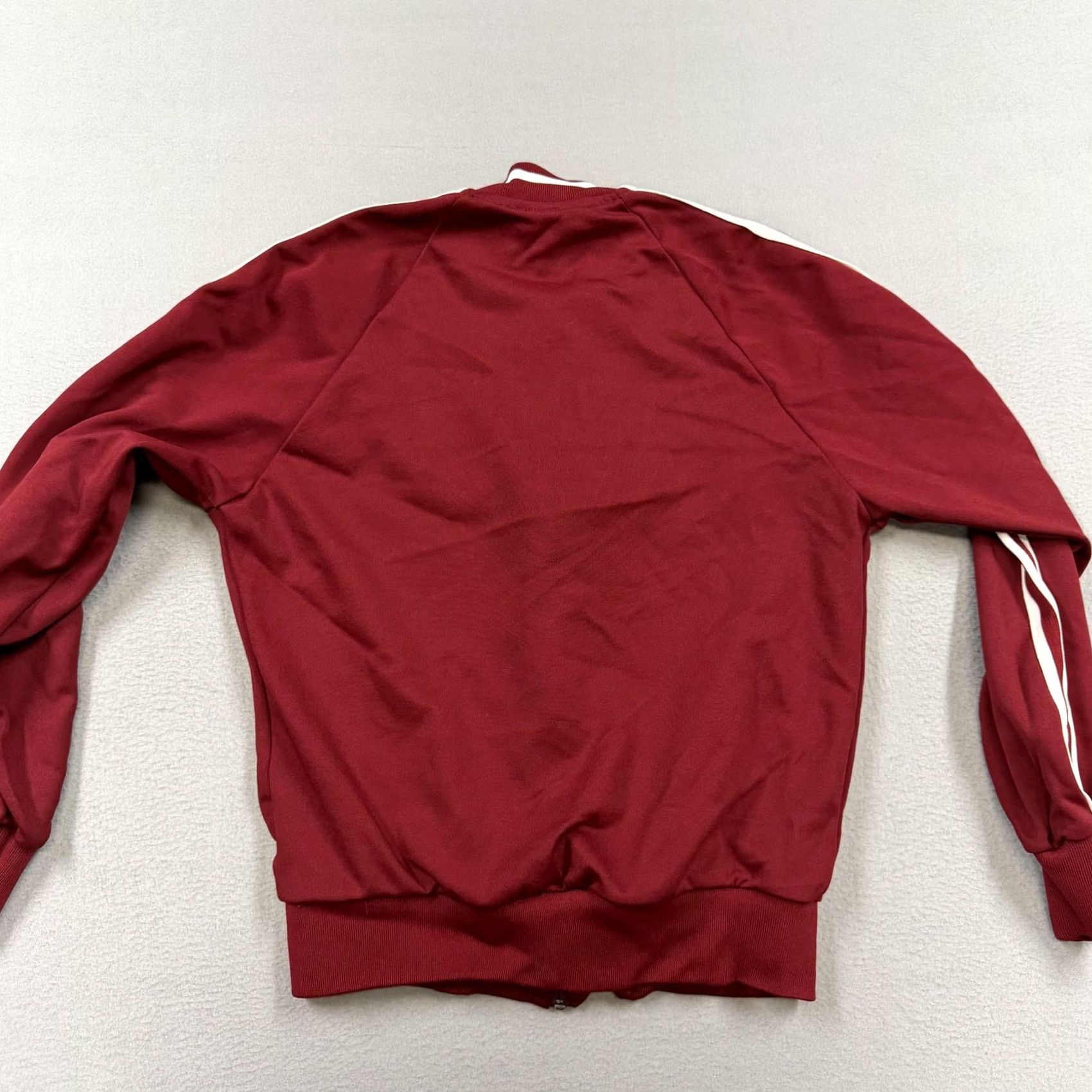 KEEN Cliff Keen Jacket Mens M Red Stripe Bomber Full Zip Pockets Lightweight Knit Polyester Stand-Up Collar Sports Wrestling Gym & Training Size US M / EU 48-50 / 2 - 4 Thumbnail