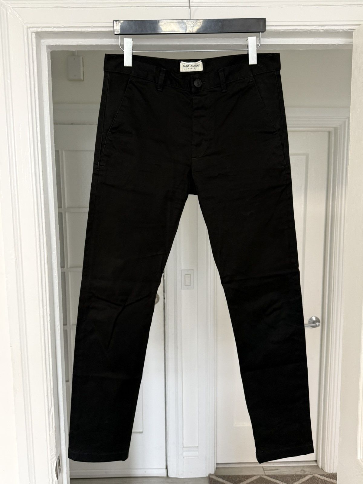 Saint Laurent Paris Saint Laurent Black Chinos Size 31 Size US 31 - 2 Thumbnail