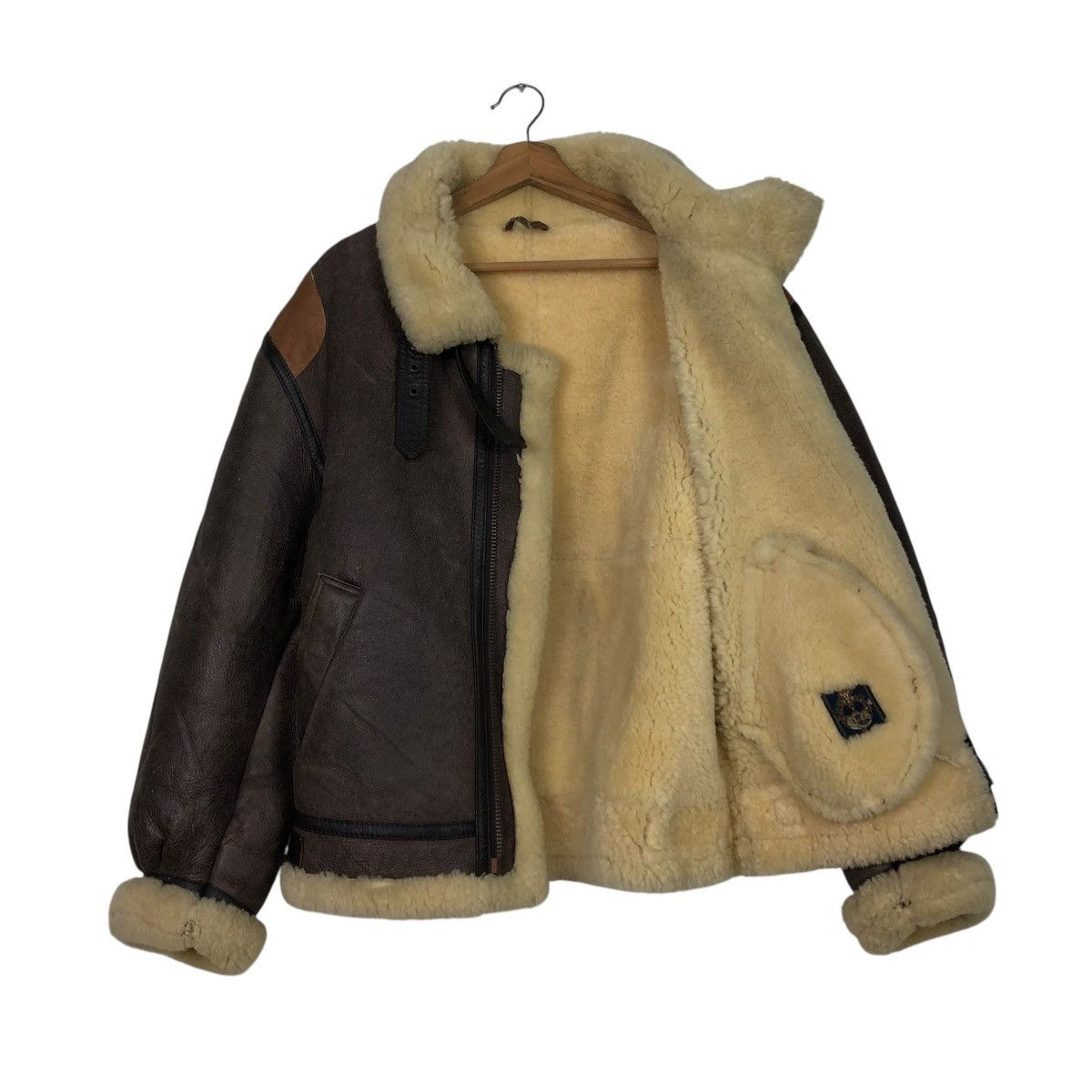 Vintage 🔥VTG LEATHER JACKET SHEARLING B3 PALMUS LIFE ISSEY MIYAKE Size US M / EU 48-50 / 2 - 13 Thumbnail