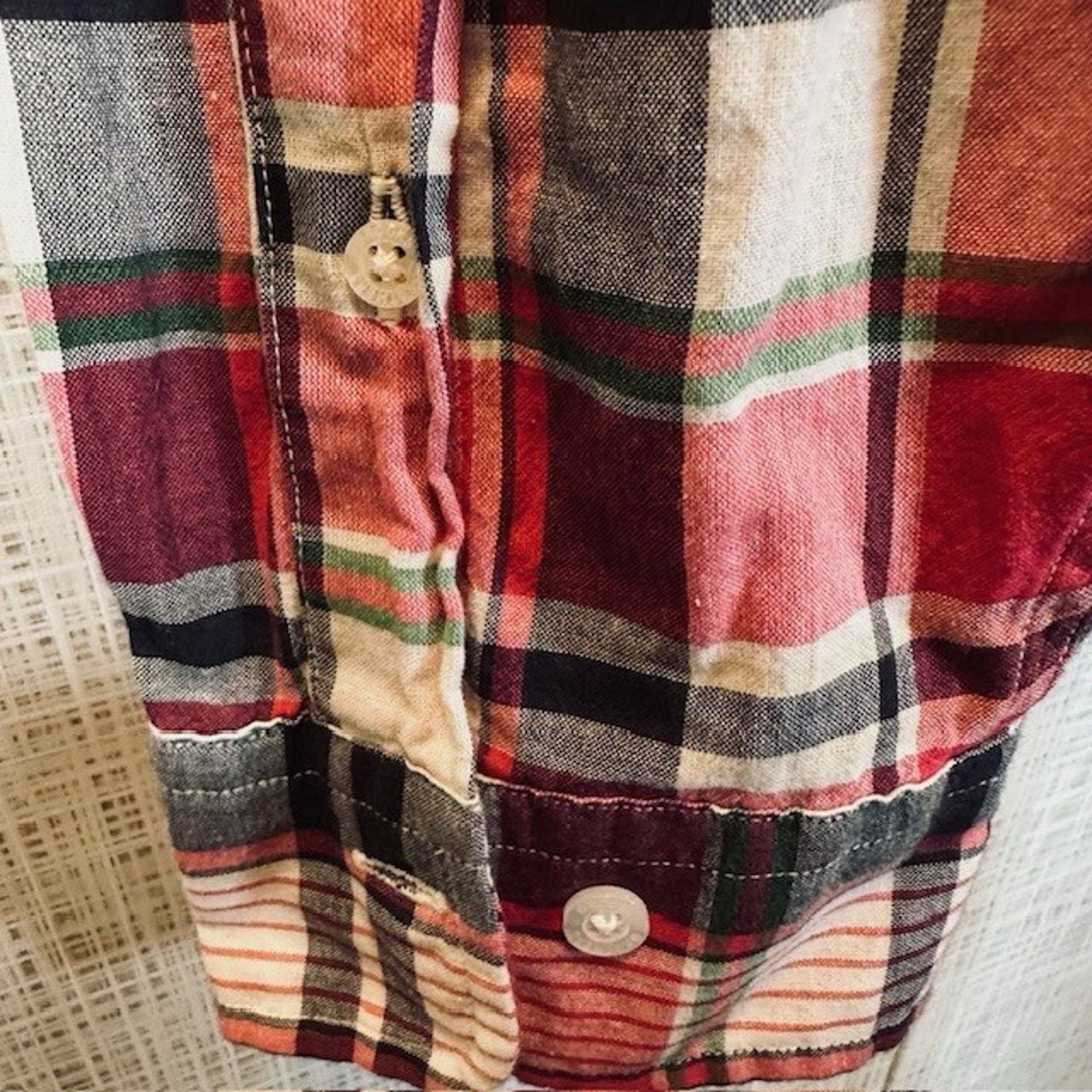 Brooks Brothers Brooks Brothers Red Fleece XL Button Shirt Red Plaid Cotton Size US XL / EU 56 / 4 - 6 Thumbnail