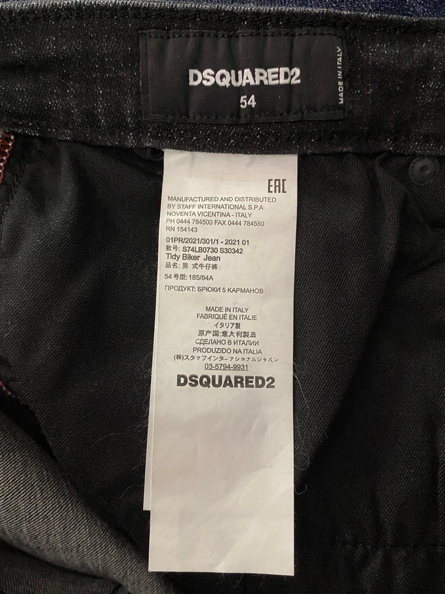 Dsquared2 × Vintage Dsquared2 Black Denim Vintage Men's Tidy Biker Jeans - XL Size US 38 / EU 54 - 7 Thumbnail