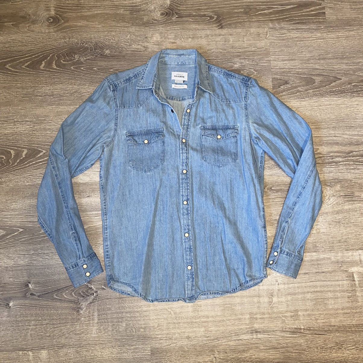 Pull & Bear Pull & Bear Western Denim Shirt Size US S / EU 44-46 / 1 - 2 Thumbnail
