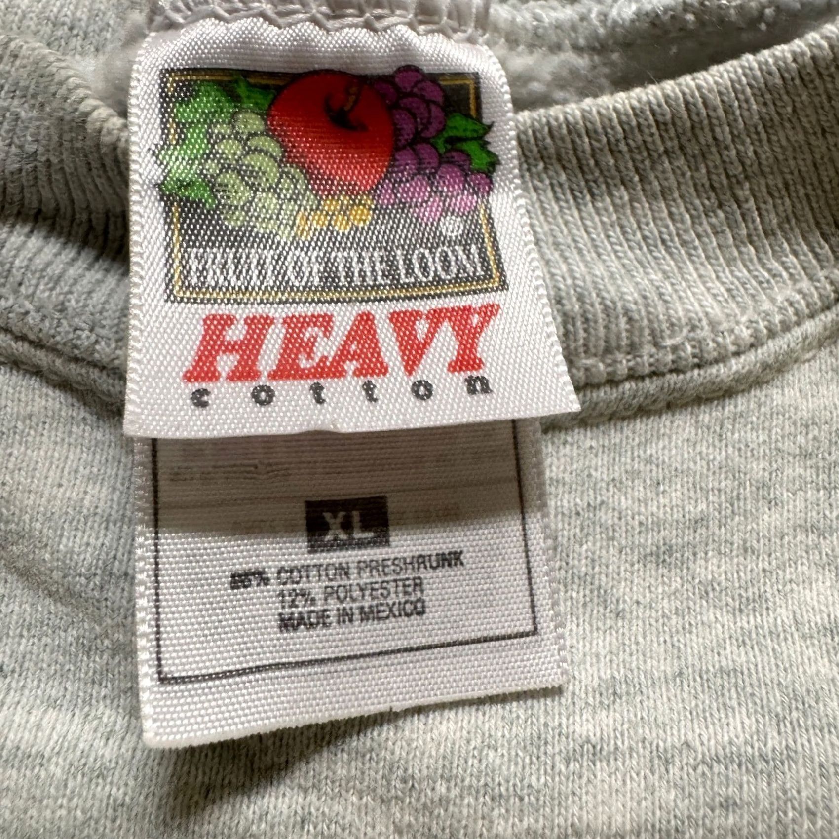 Fruit Of The Loom VINTAGE Fruit of the Loom Sweatshirt Mens XL Pullover Gray Embroidered Cotton Sweatshirt Boy? Size US XL / EU 56 / 4 - 4 Thumbnail