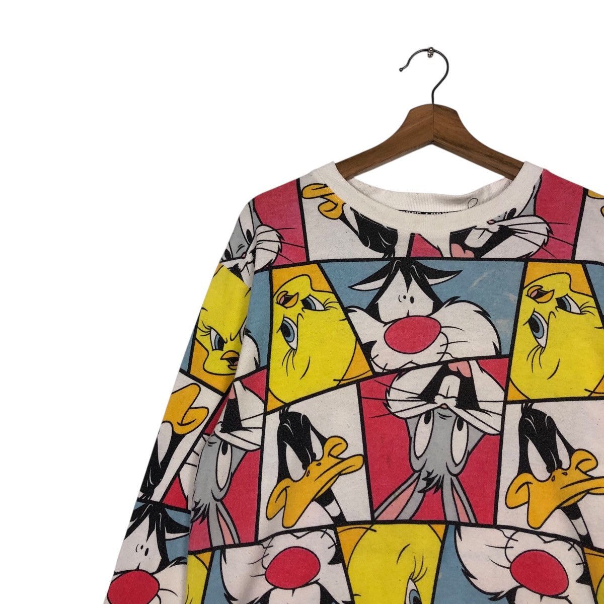 Cartoon Network 📌Vintage Sweatshirt Full Print Looney Tunes Big Logo Size US L / EU 52-54 / 3 - 8 Thumbnail