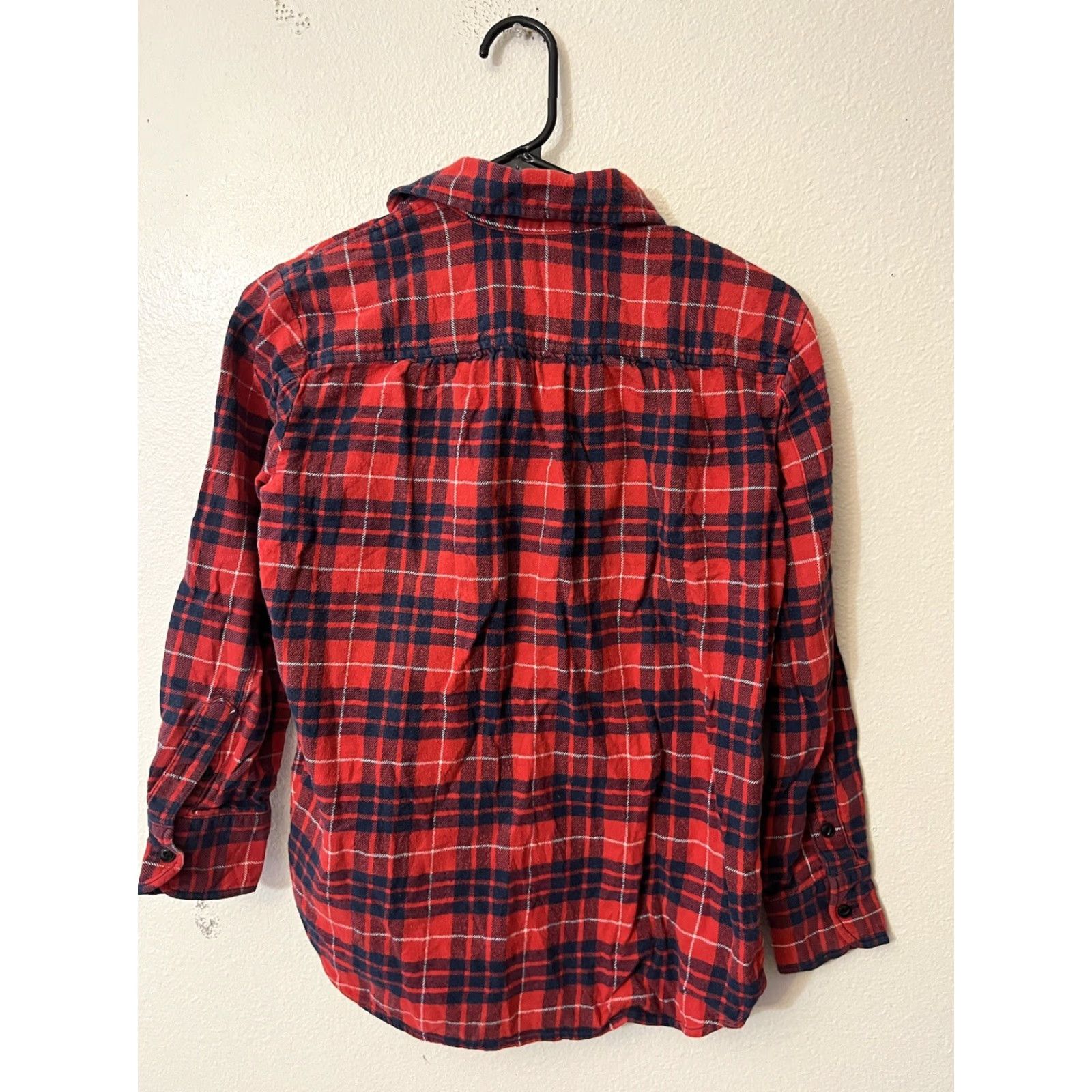 Madewell MADEWELL Plaid Flannel Cargo Workshirt Button-Down Shirt XS Womens Red Plaid Size XS Size XS / US 0-2 / IT 36-38 - 2 Thumbnail