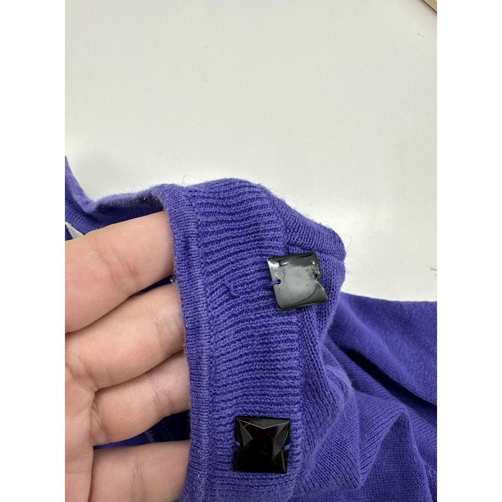 Vintage Womens Chadwicks Purple Gem 3/4 Sleeve Cover Up Size 2XL Size XXL / US 16-18 / IT 52-54 - 4 Thumbnail