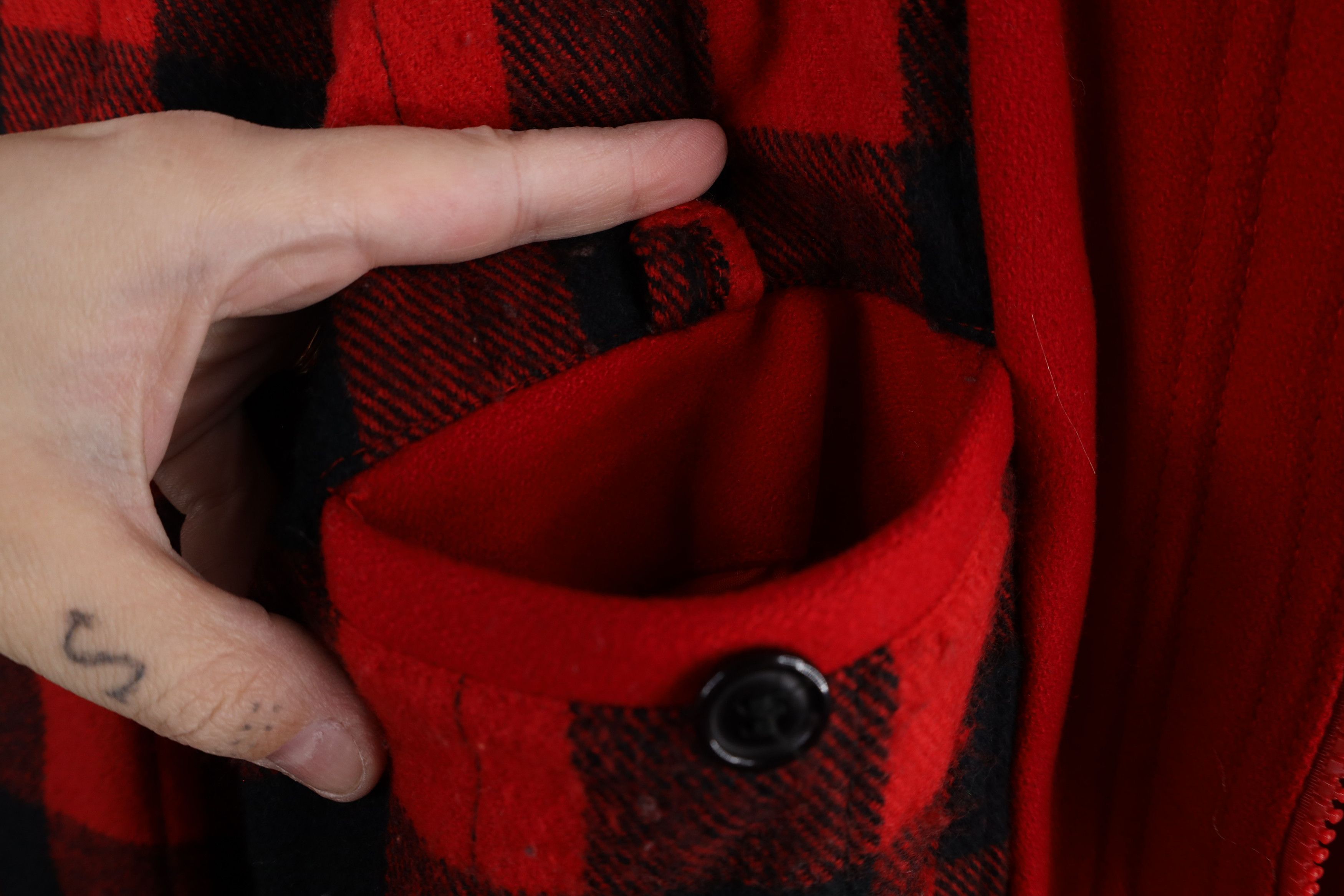 Vintage Vintage 90s Streetwear Wool Cafe Racer Bomber Jacket Red Size US L / EU 52-54 / 3 - 13 Thumbnail