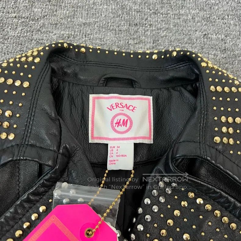 Versace Versace Co-branded diamond checkered studded sheepskin tre Size S / US 4 / IT 40 - 6 Thumbnail