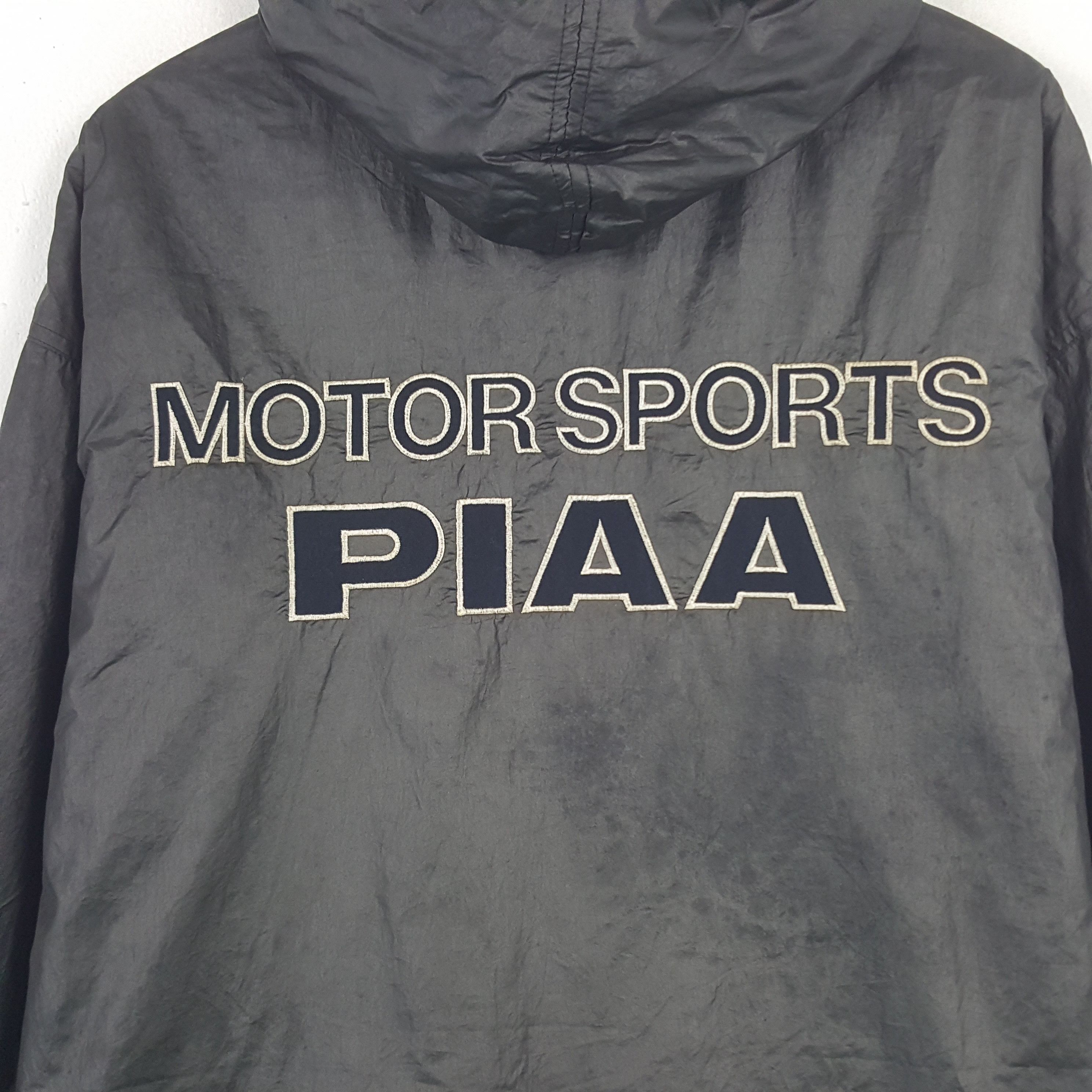 Japanese Brand × Vintage Vintage Motorsport PIAA Windbreaker Jacket Hoodie Size US XL / EU 56 / 4 - 2 Thumbnail