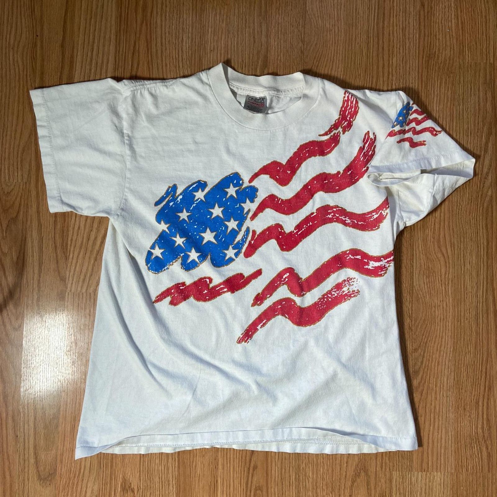 Other 90s american flag tee shirt Size US XL / EU 56 / 4 - 3 Thumbnail