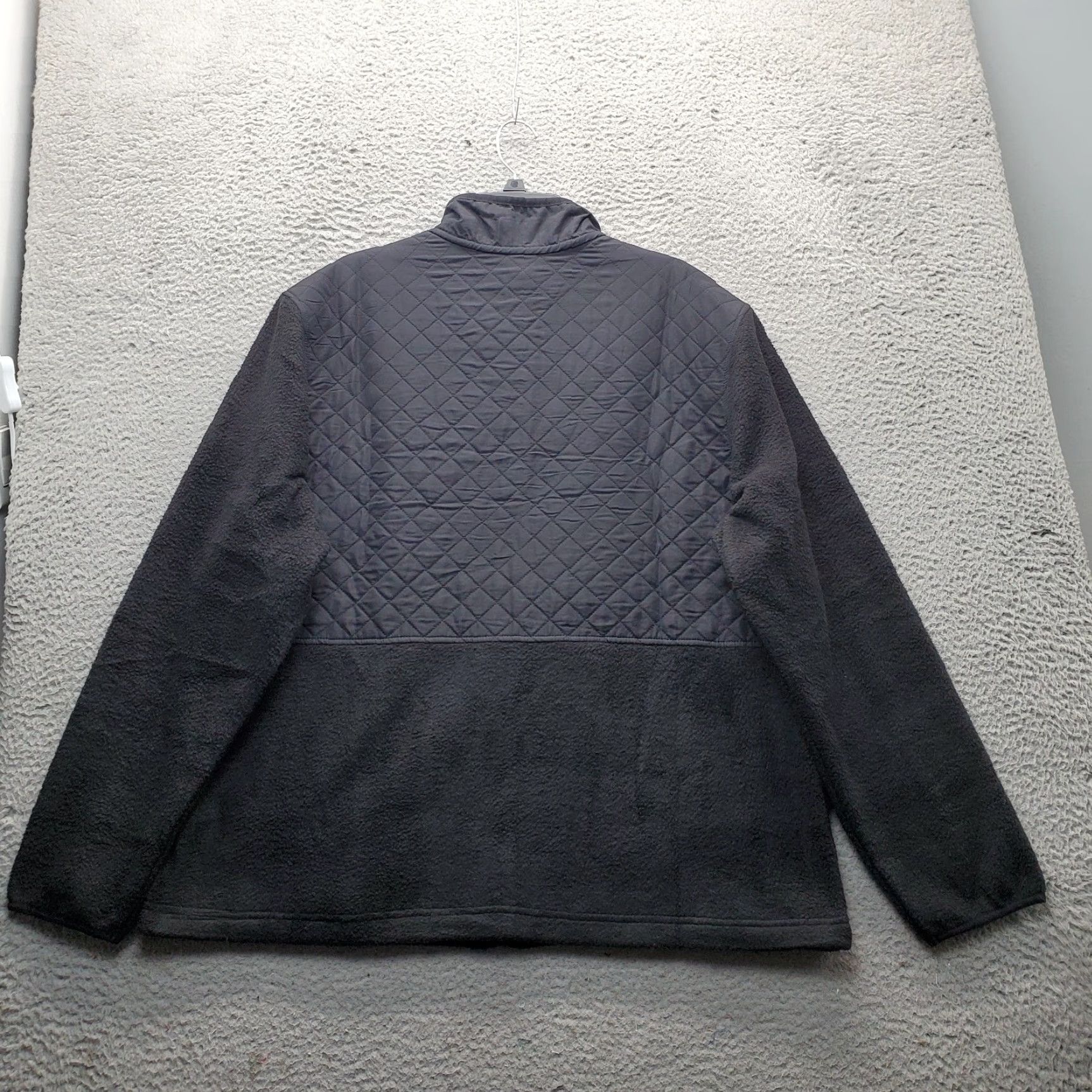 Eddie Bauer Eddie Bauer Mens XL Black Quilted Mixed Media Fleece Jacket Full Zip Size US XL / EU 56 / 4 - 2 Thumbnail