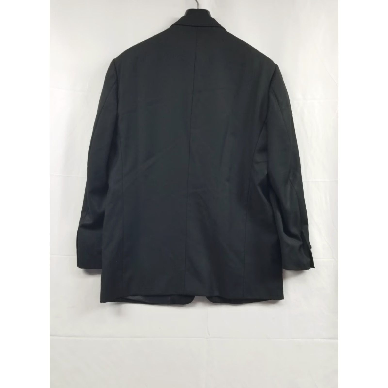 Santoni Mantoni Jacket Blazer Mantoni Black Wool Single-Breasted 42R Notch Lapel Regular Fit 4-Button Inner Pockets Wool Suit Coat Size 42R - 2 Thumbnail