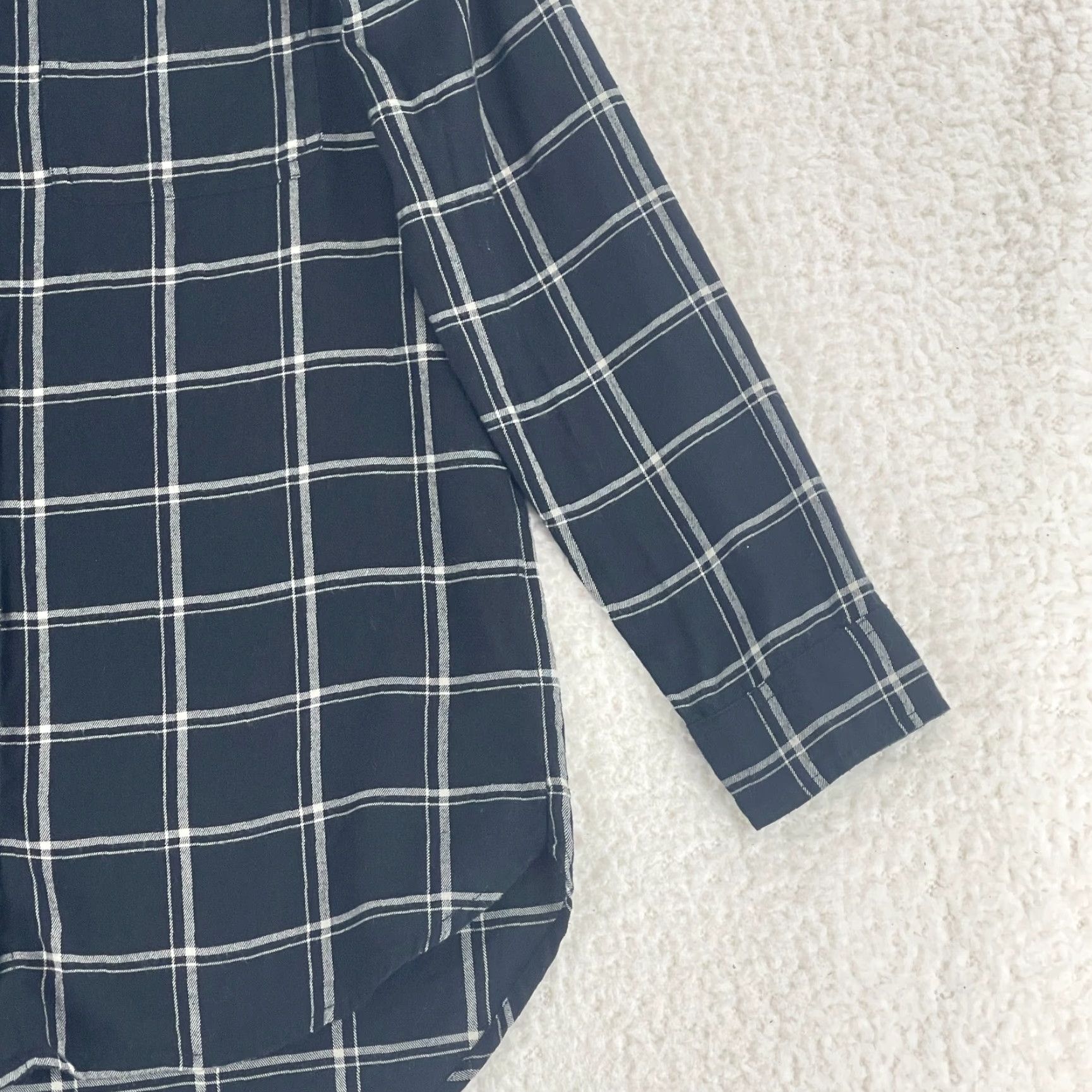 Madewell Madewell Shirt Womens XS Black Ex-Boyfriend Button-Up Long Sleeve Size XS / US 0-2 / IT 36-38 - 3 Thumbnail