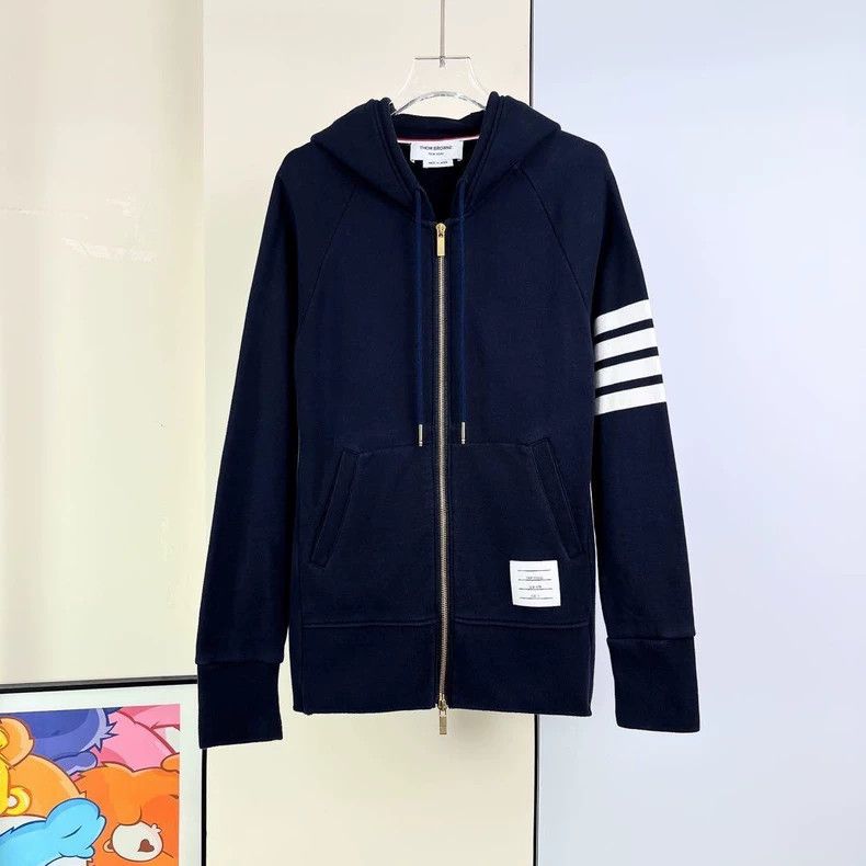 Thom Browne Thom Browne Classic Navy Hoodie Jacket - dmc Size US M / EU 48-50 / 2 - 1 Thumbnail
