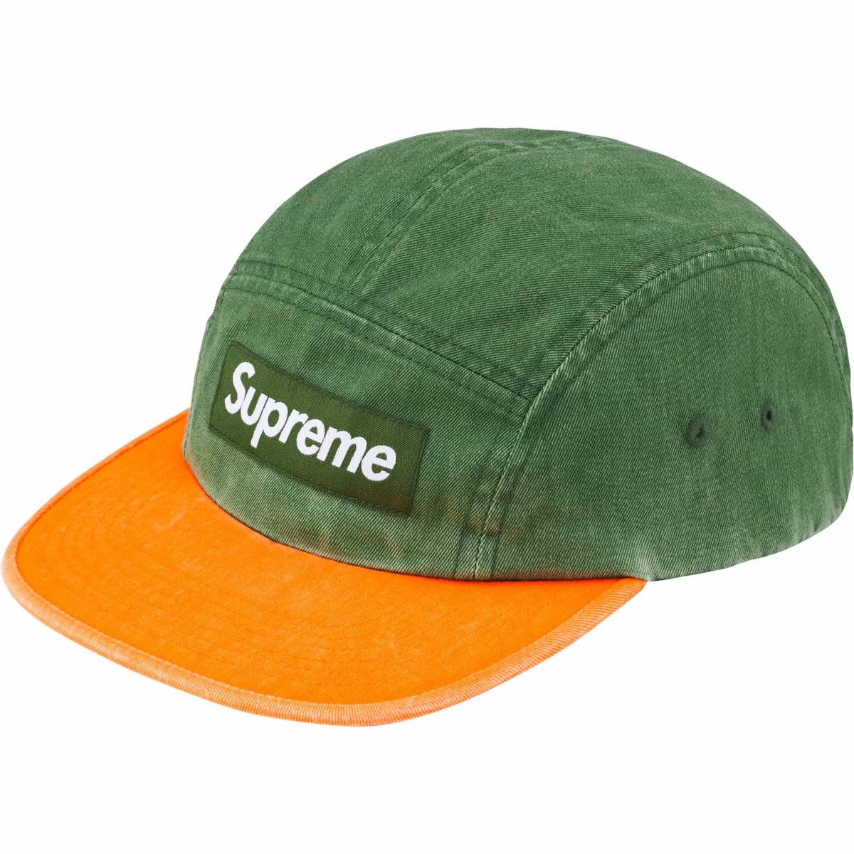 image of Supreme Pigment 2-Tone Camp Cap in Green, Men's