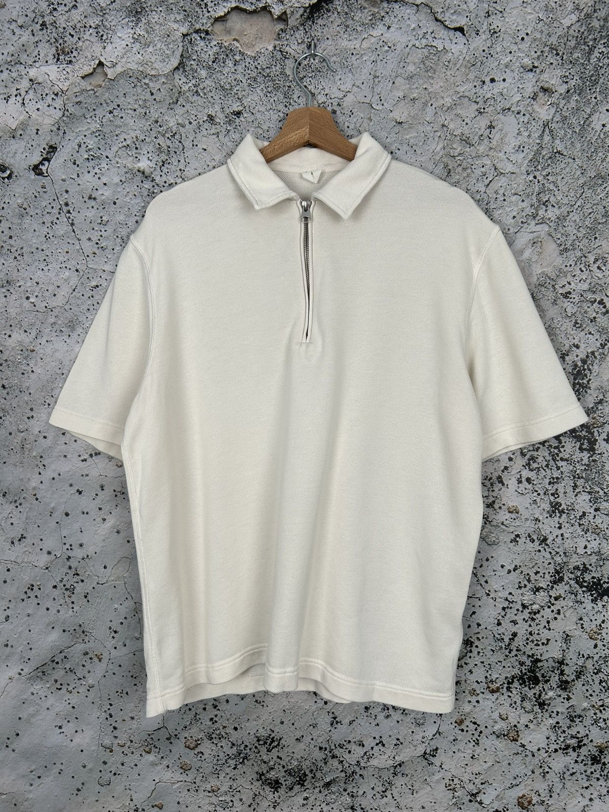 Arket Arket Zip Polo Tee Designer Minimalist Scandinavia Hype Size US M / EU 48-50 / 2 - 1 Thumbnail