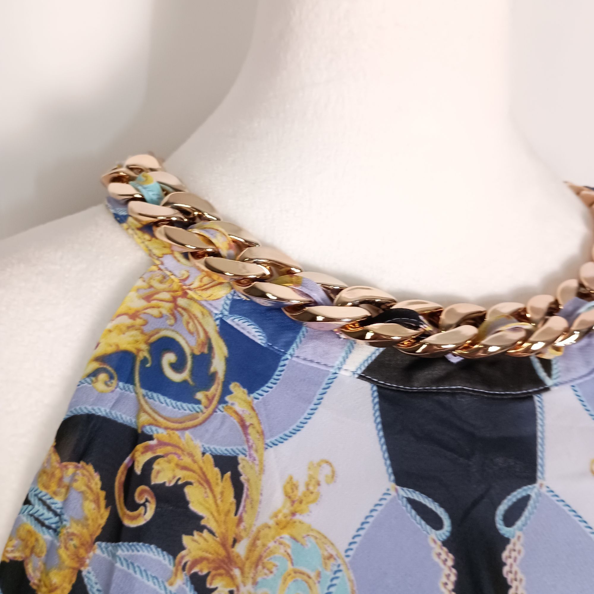 Other Bold Elements Cut to Curve Maxi Dress XL Chain Link Halter B Size XL / US 12-14 / IT 48-50 - 12 Thumbnail