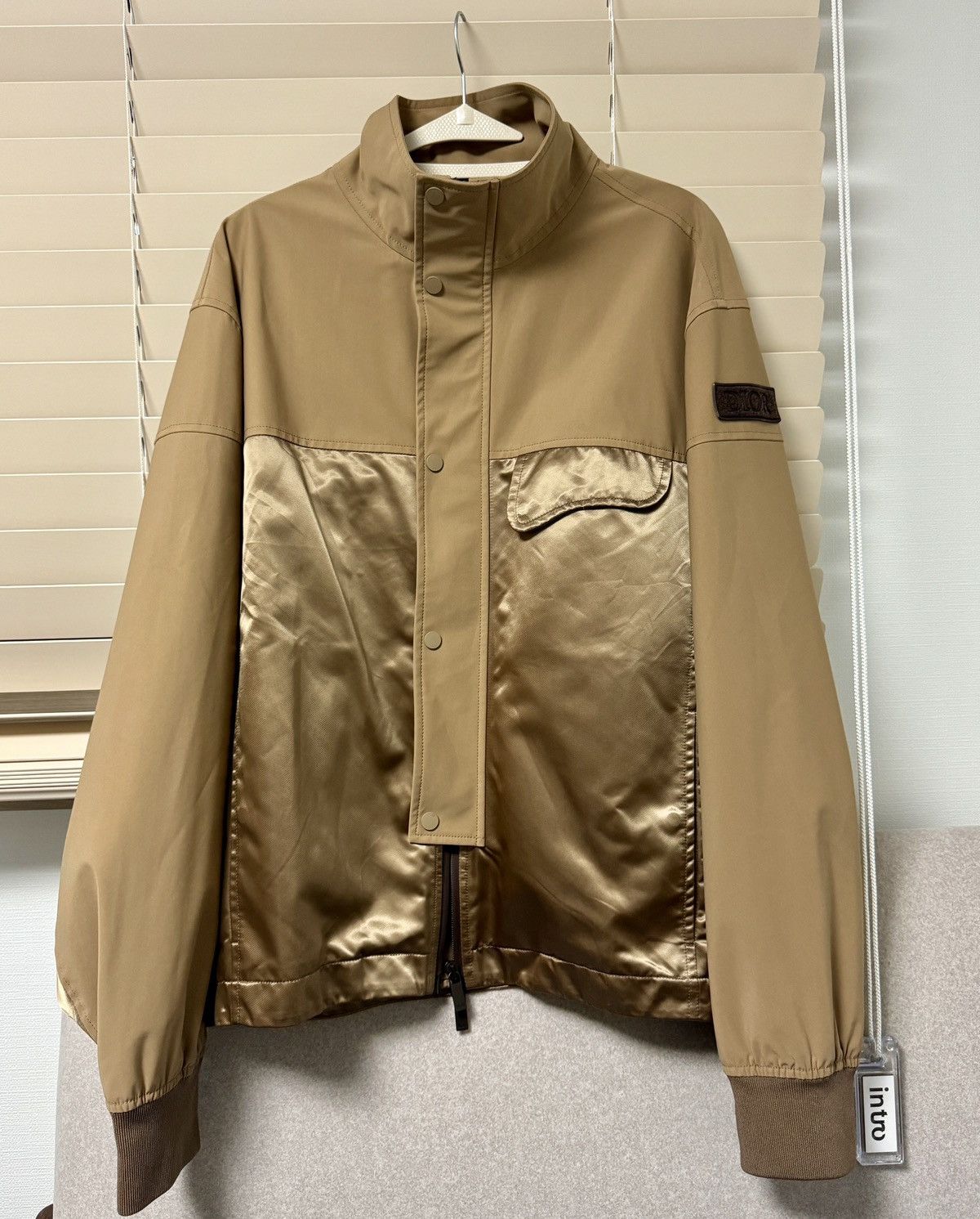 image of Dior Nylon Saddle Jacket in Brown, Men's (Size Large)