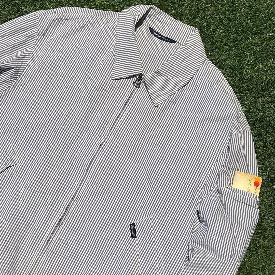 Faconnable × Vintage Facconable French Stripe Down Work Casual Jacket zipper riri Size US L / EU 52-54 / 3 - 5 Thumbnail