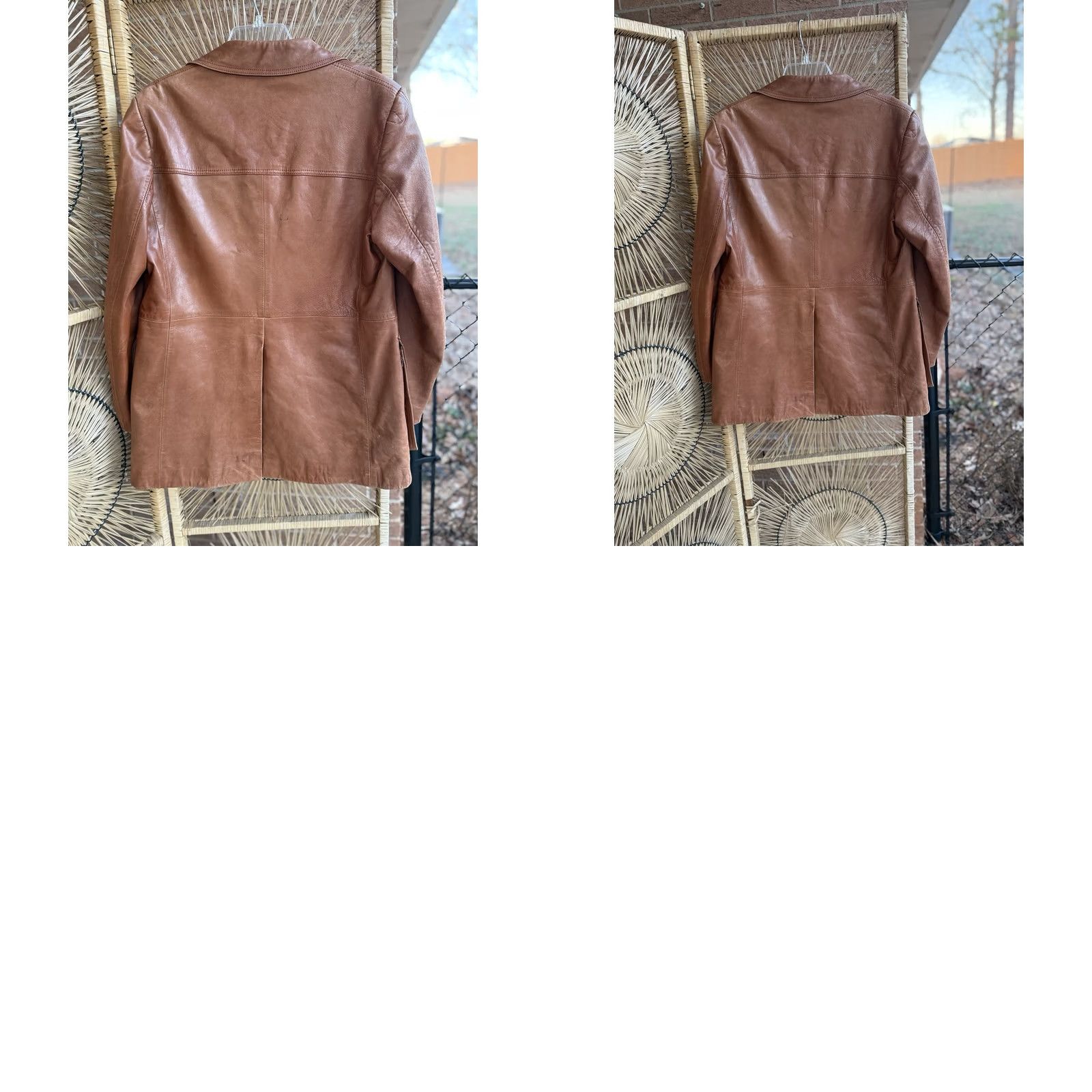 Vintage VINTAGE Cortefiel Men's Leather Safari Jacket 70s Made In Spain 44 Brown Leather Trench Coat Mens Jacket Size US S / EU 44-46 / 1 - 9 Thumbnail