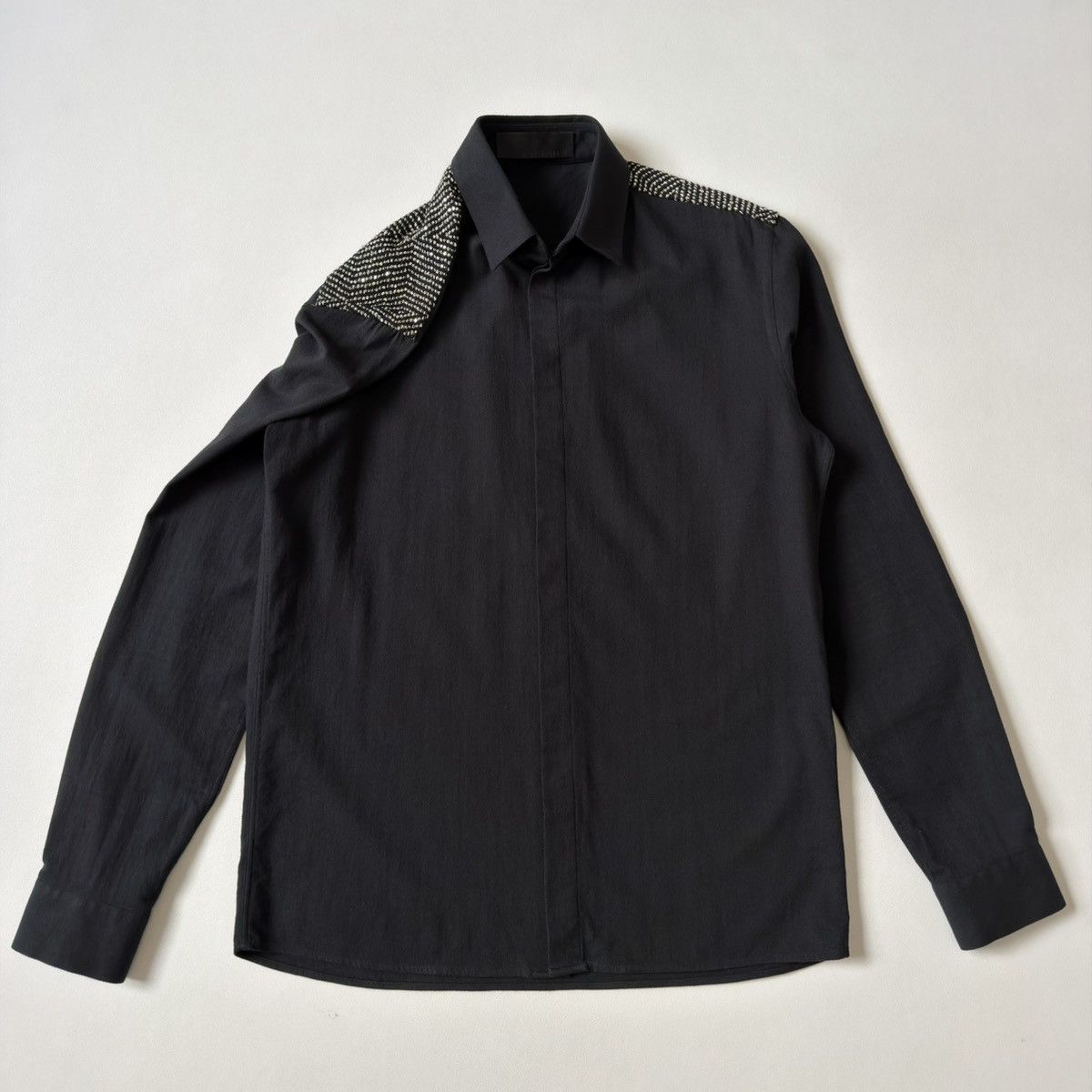 Haider Ackermann Glitter Sequin Back Panel Black Shirt Size US M / EU 48-50 / 2 - 3 Thumbnail