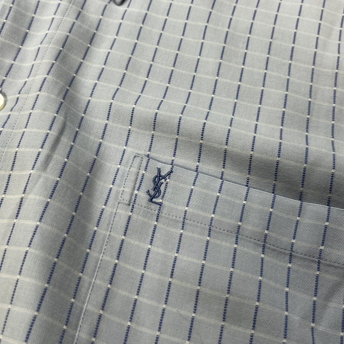 Vintage × Yves Saint Laurent Yves Saint Laurent Homme Summer Check Short Sleeve Shirt Size US XL / EU 56 / 4 - 6 Thumbnail