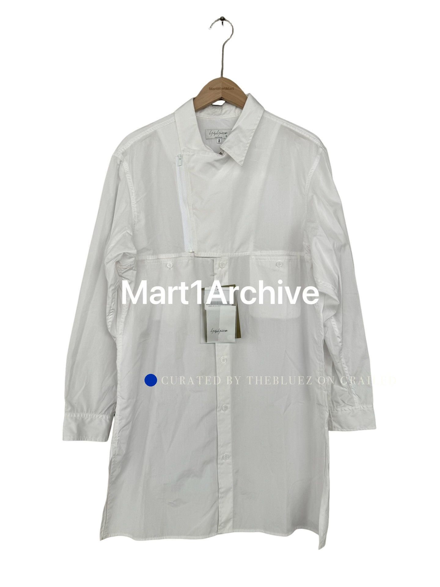 Yohji Yamamoto White Long Sleeve Button-Up Shirt Size US M / EU 48-50 / 2 - 1 Thumbnail
