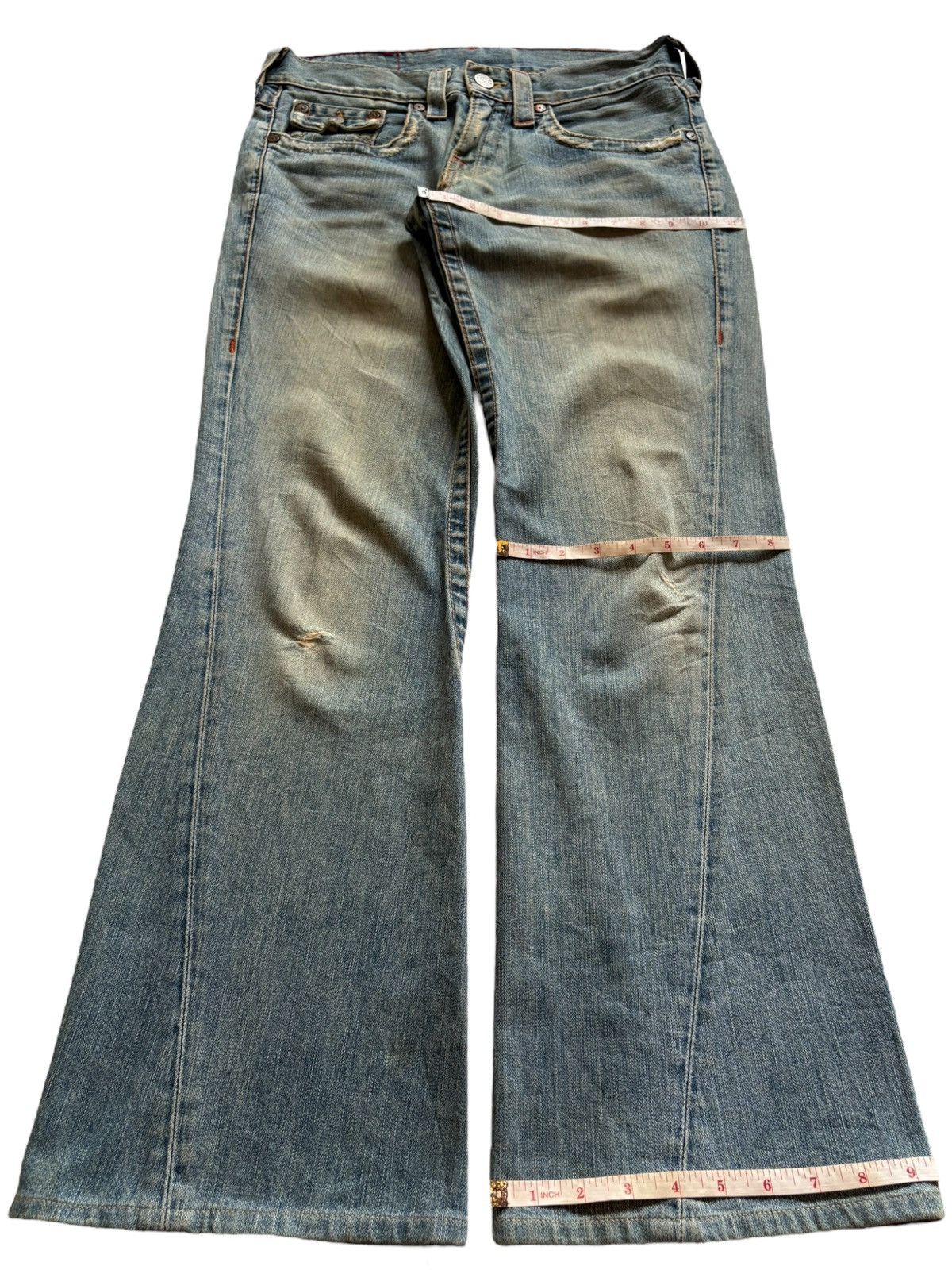 True Religion Vintage / Y2K True Religion Joey Mud Wash Flare Jeans Size US 31 - 16 Thumbnail