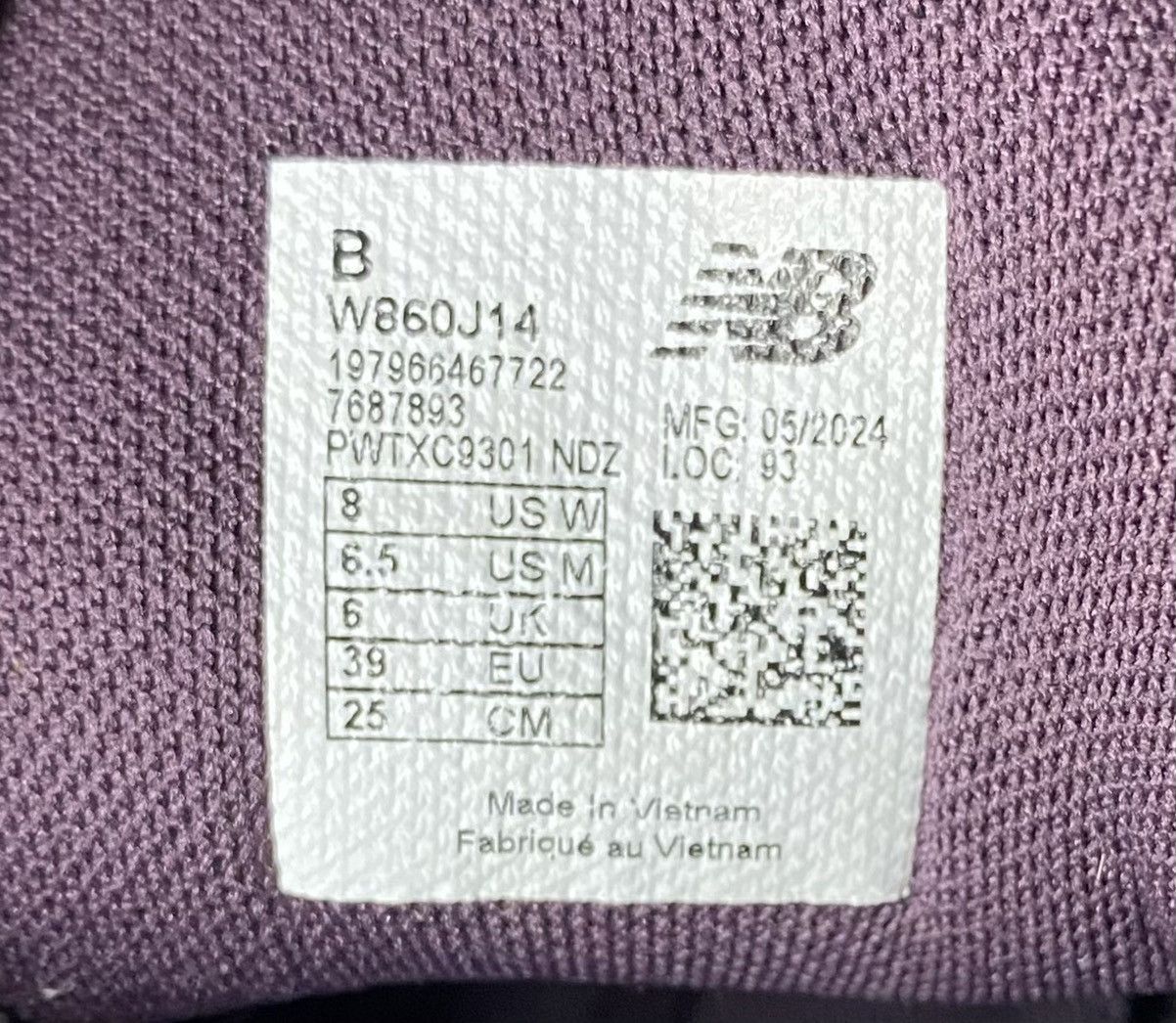 New Balance New Balance Fresh Foam X 860 V14 Women 8 D Purple Sneakers Size US 8 / IT 38 - 5 Thumbnail