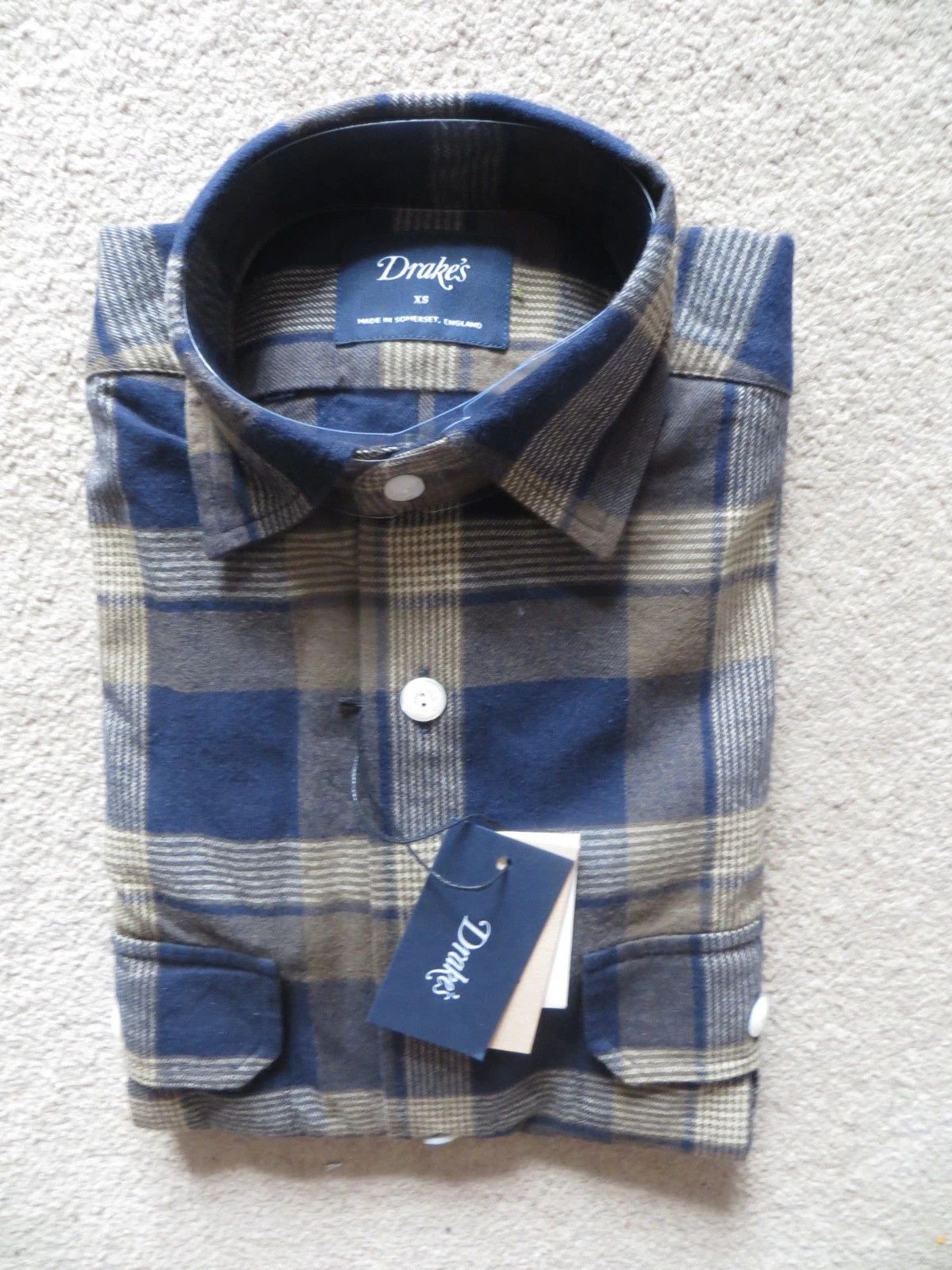 Drake's CHECKED SHIRT SIZE XS Size US XS / EU 42 / 0 - 4 Thumbnail
