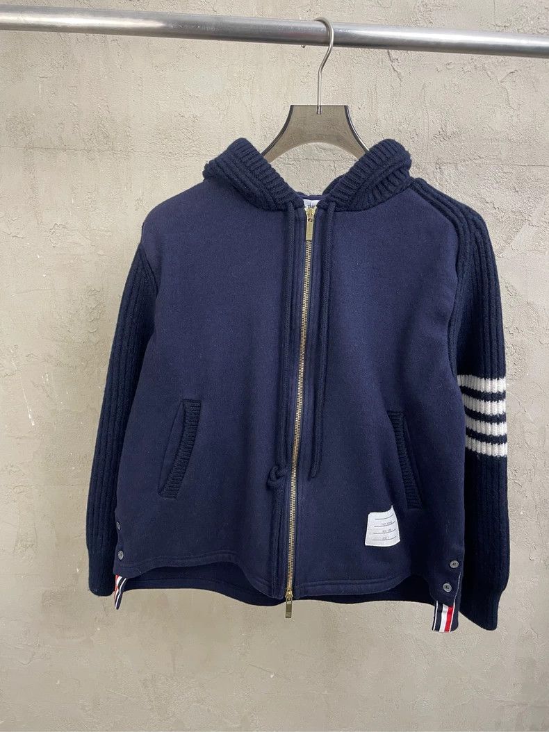 Thom Browne Thom browne Dark blue high-priced four-stripe cashmere wool Size US M / EU 48-50 / 2 - 2 Thumbnail