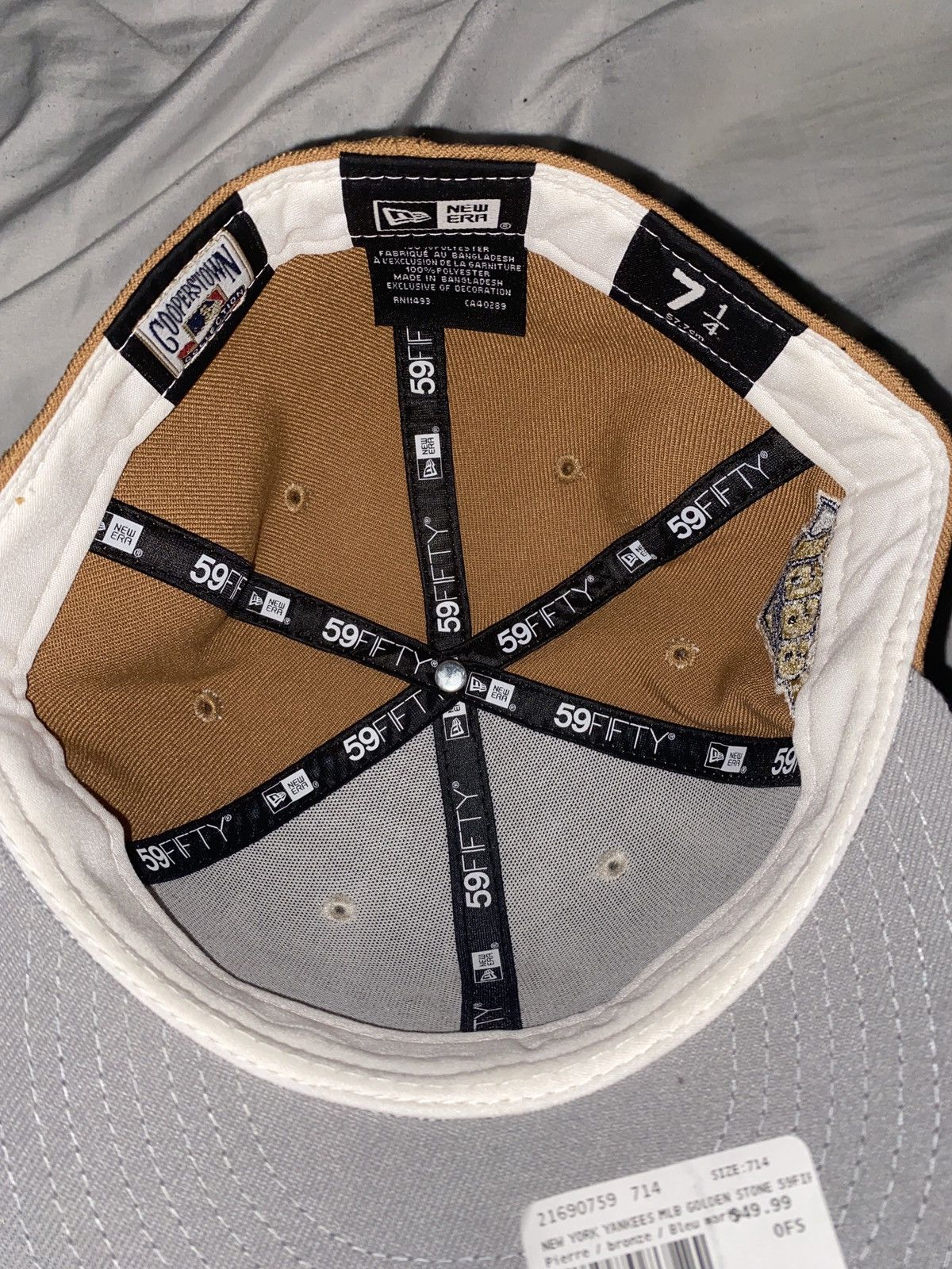 New Era New Era Tan/Gold fitted Size 46 - 2 Thumbnail