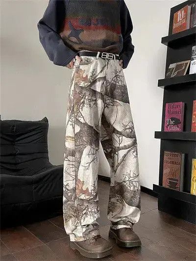Japanese Brand Retro loose printed casual jeans Size US 32 / EU 48 - 3 Thumbnail
