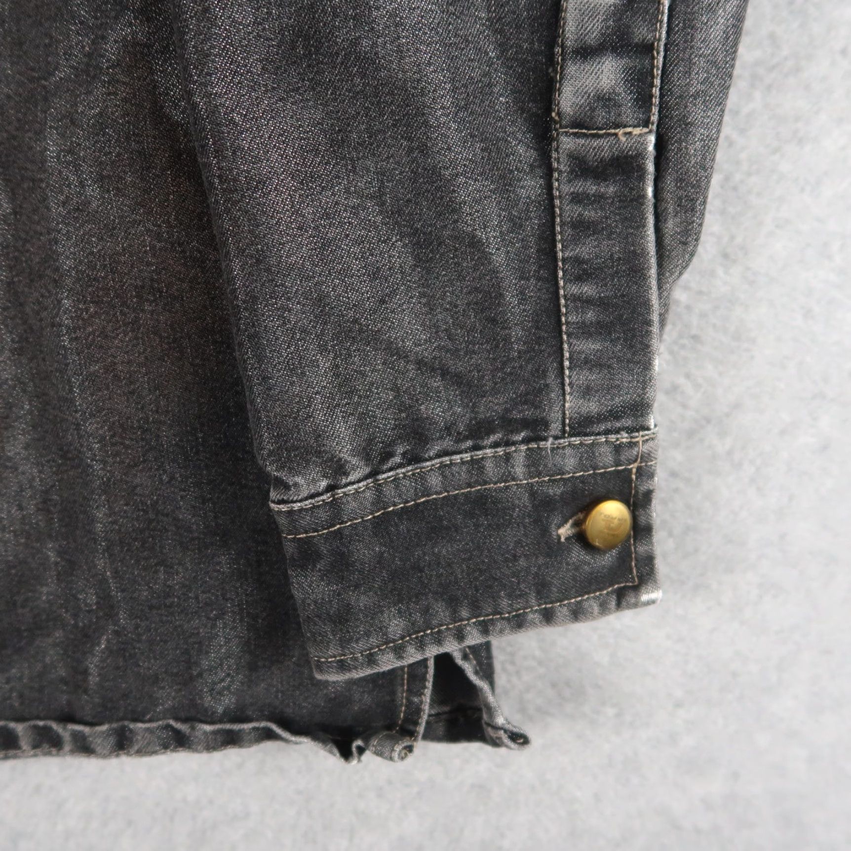 Tommy Hilfiger Vintage 90s Tommy Hilfiger Black Shiny Denim Men’s Long Sleeve Shirt Button M Size US M / EU 48-50 / 2 - 6 Thumbnail