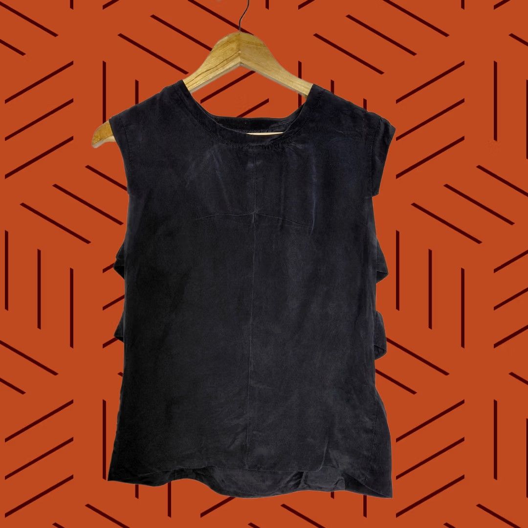 Vintage Nomia Silk Sleeveless Top Black XS Women Pullover Crew Neck 100% Dry Clean Only USA Modern Casual Business Size XS / US 0-2 / IT 36-38 - 1 Thumbnail